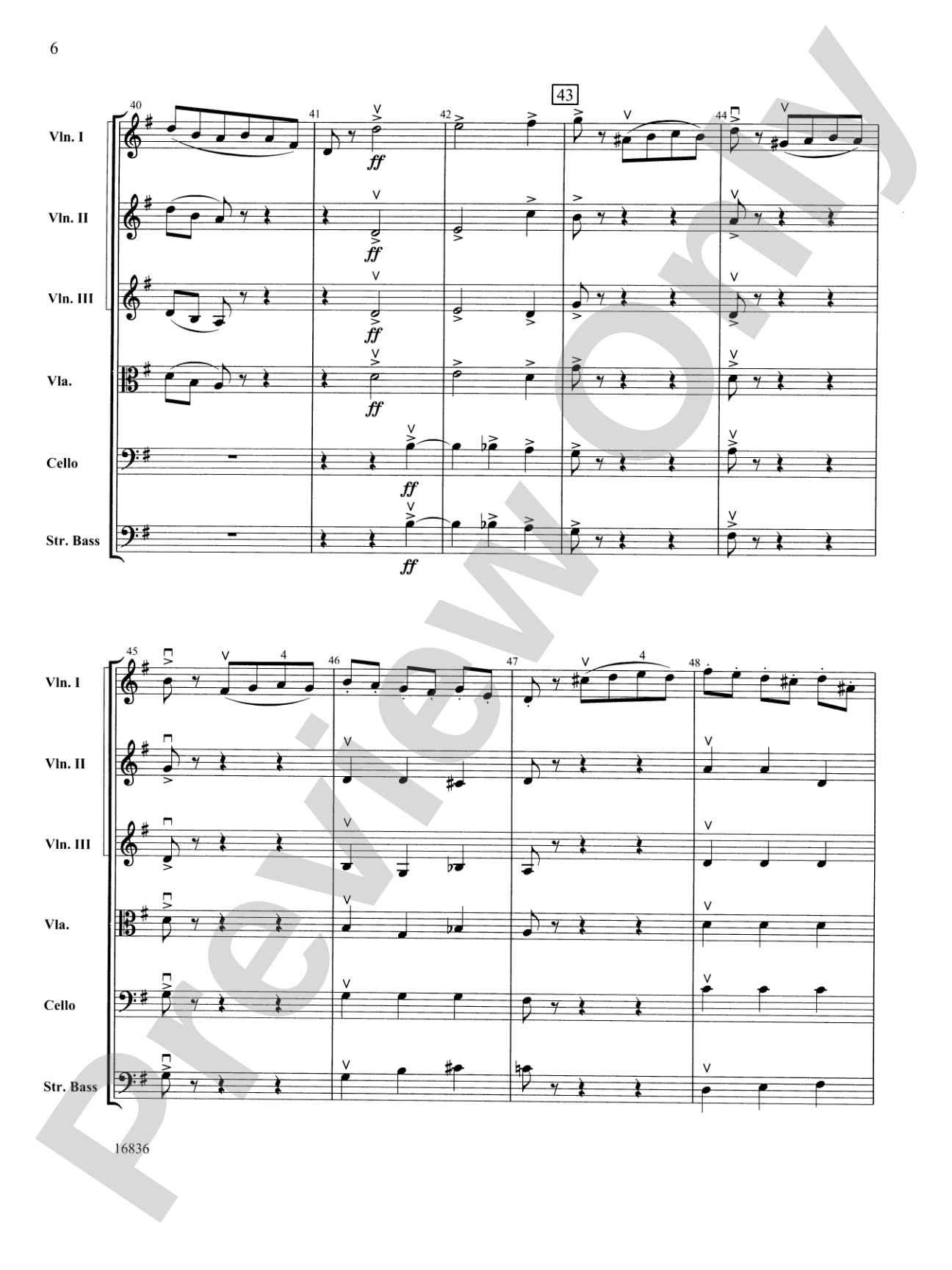Waltz from The Sleeping Beauty: Score