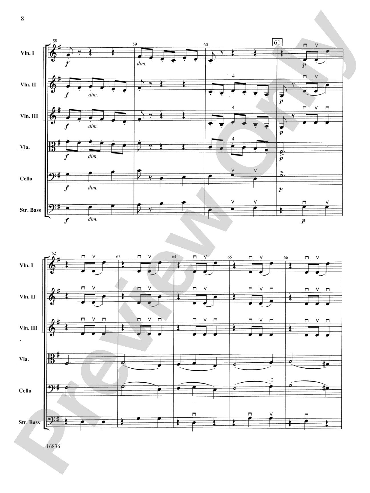 Waltz from The Sleeping Beauty: Score