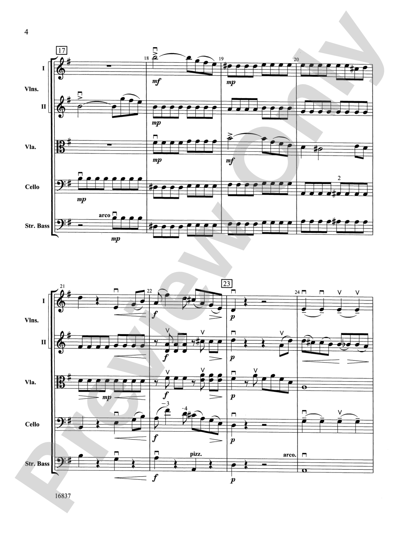 Adagio Cantabile: String Orchestra Conductor Score & Parts