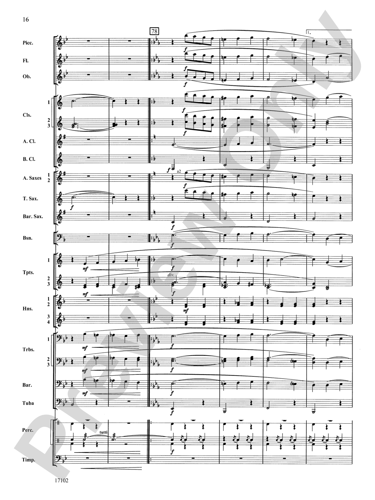 Andalusia: Concert Band Conductor Score & Parts