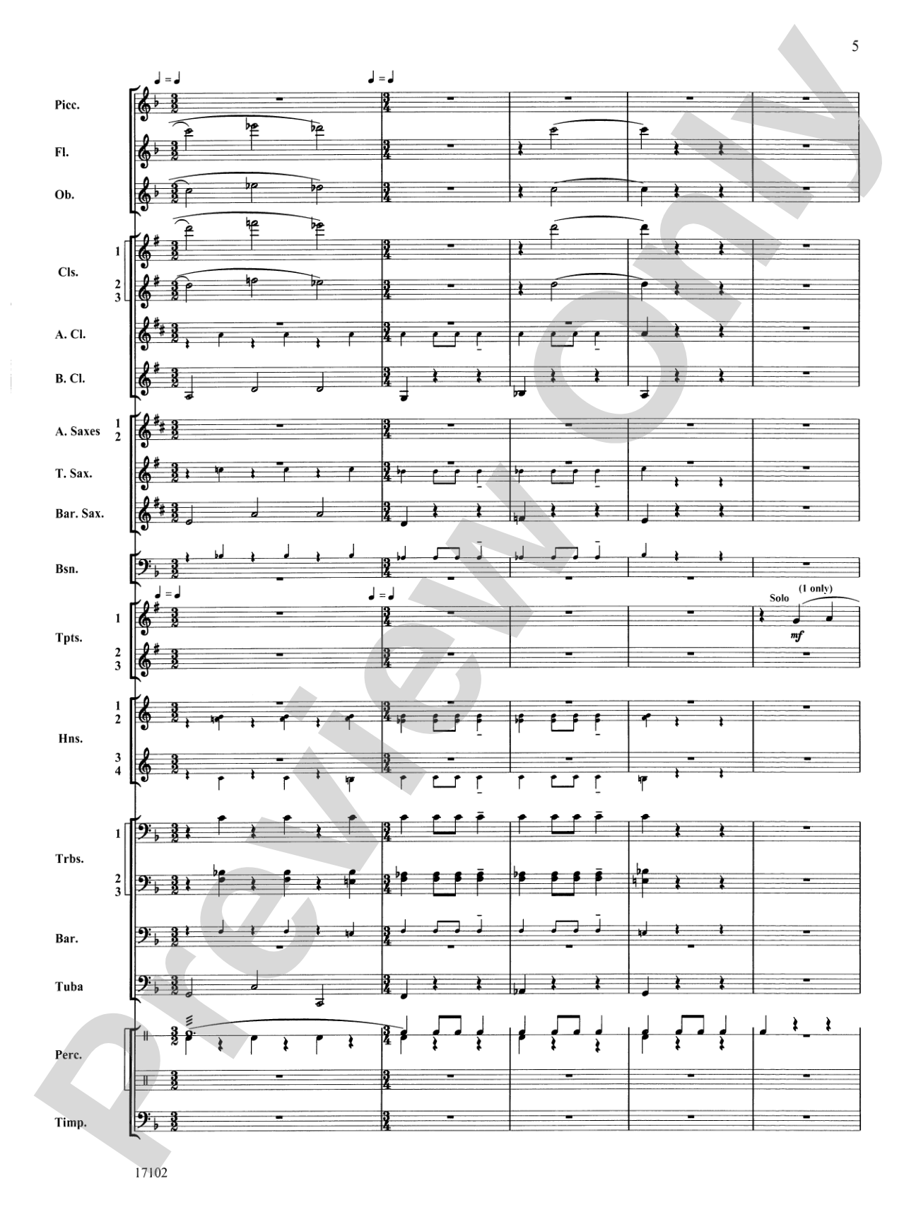 Andalusia: Concert Band Conductor Score & Parts