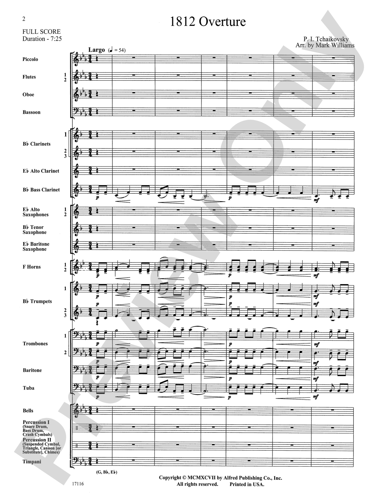 1812 Overture: Concert Band Conductor Score & Parts