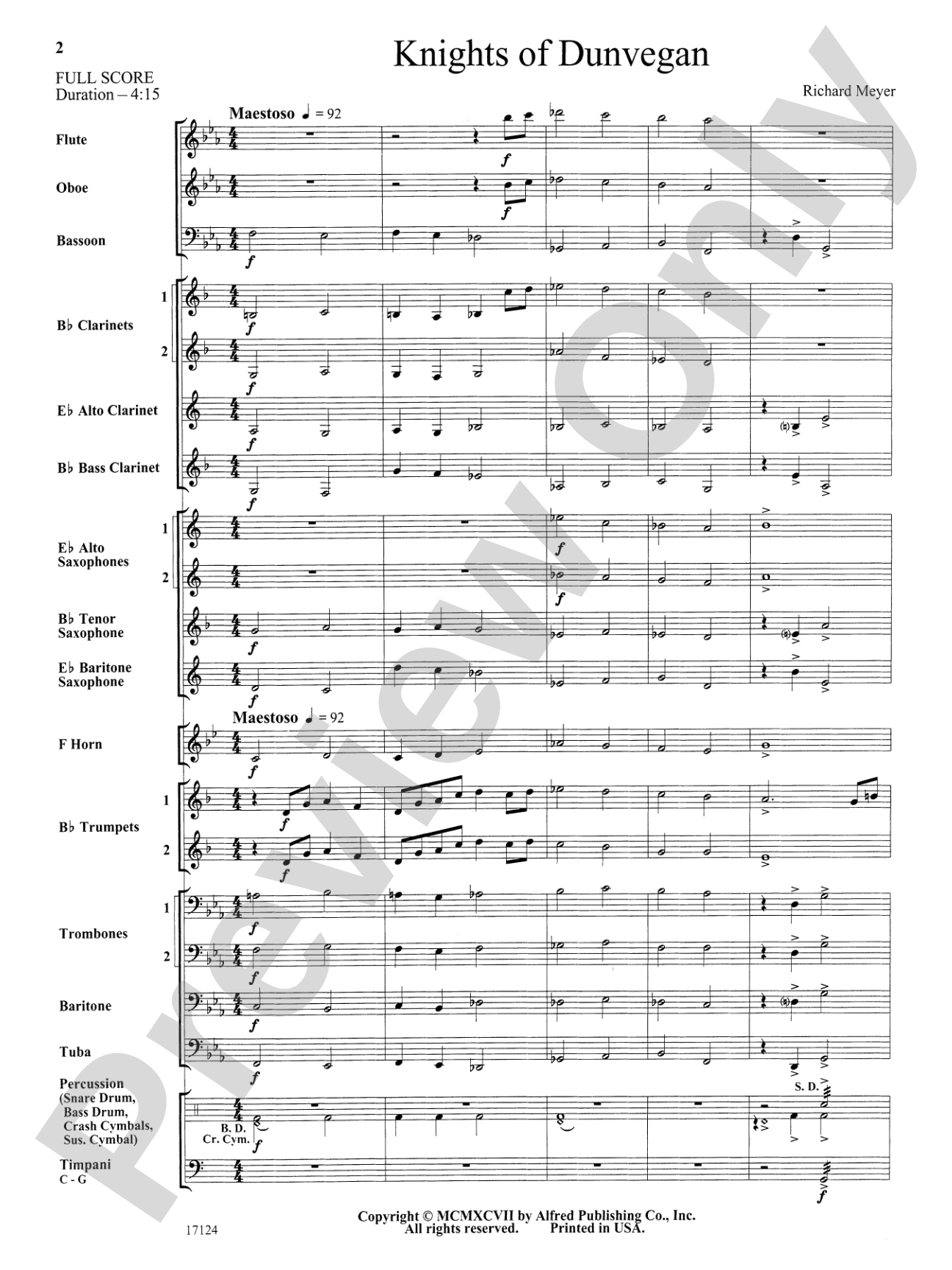 Knights of Dunvegan: Score