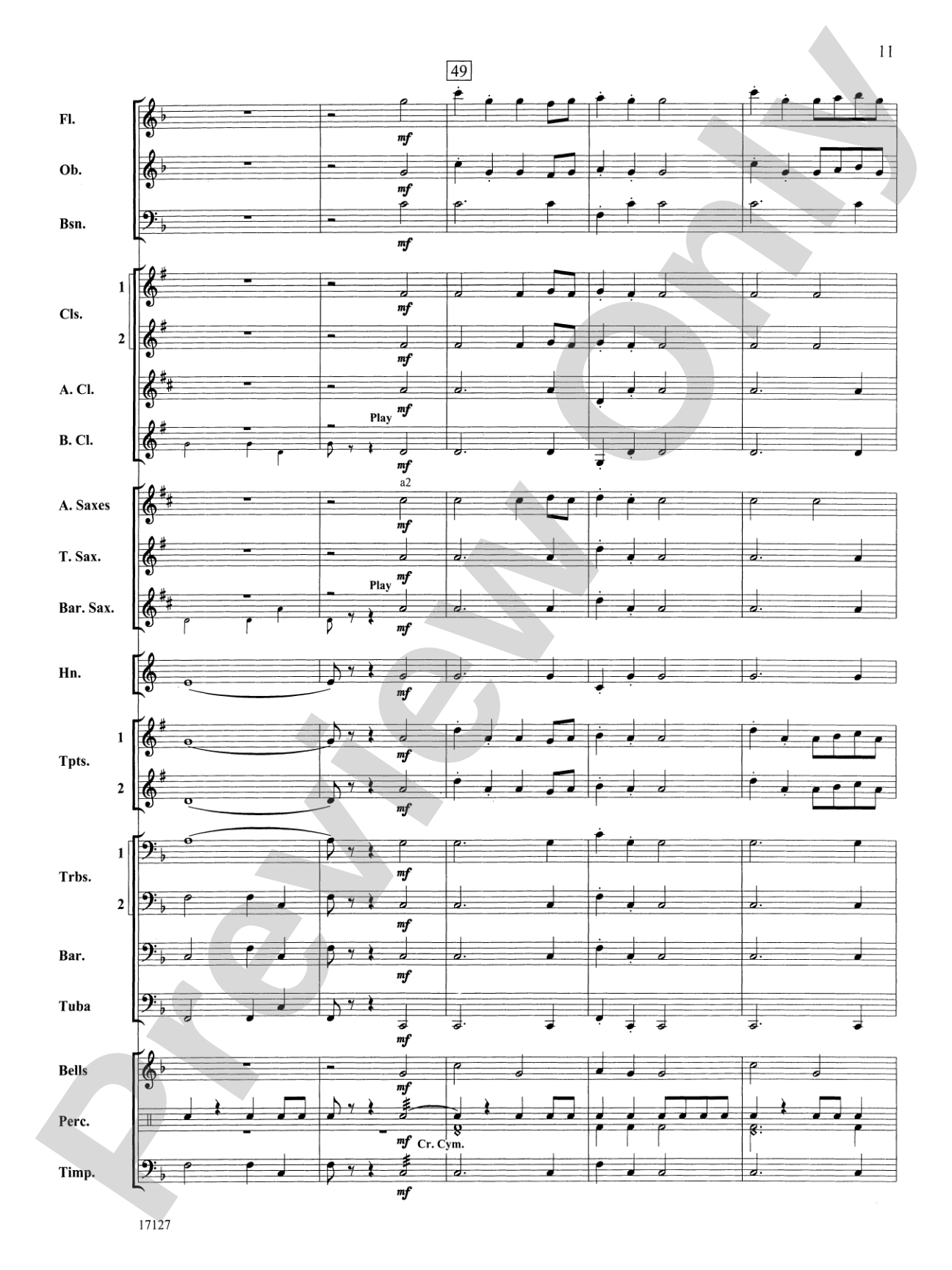 Earl of Oxford's March: Concert Band Conductor Score & Parts