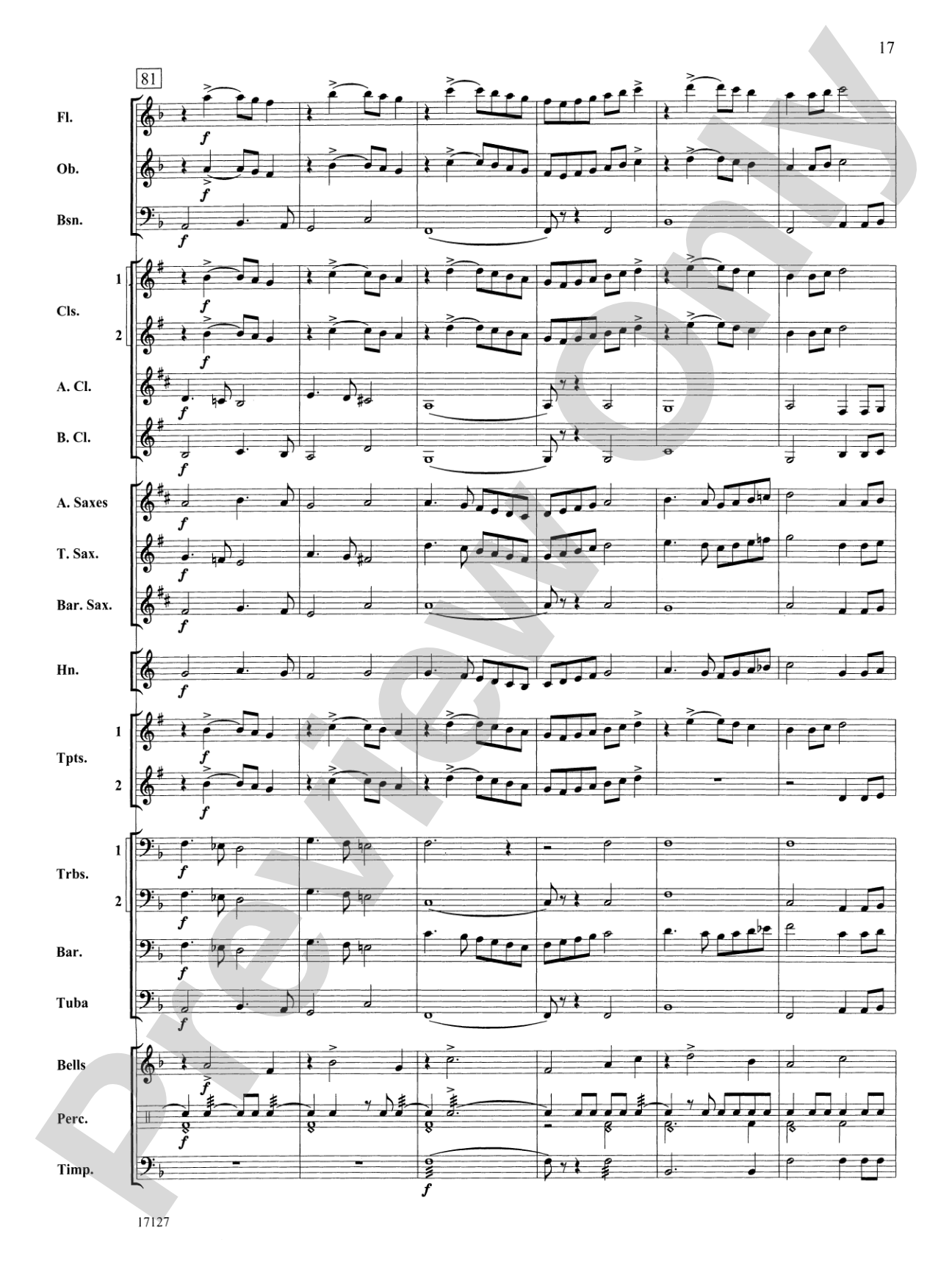 Earl of Oxford's March: Concert Band Conductor Score & Parts