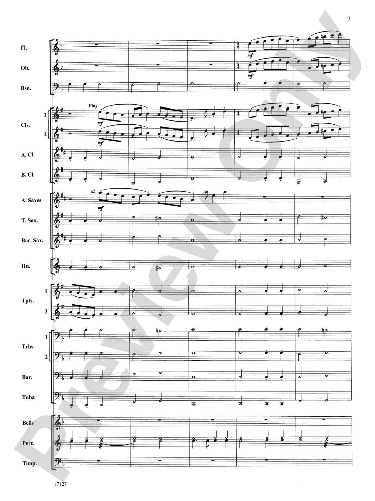 Earl of Oxford's March: Concert Band Conductor Score & Parts