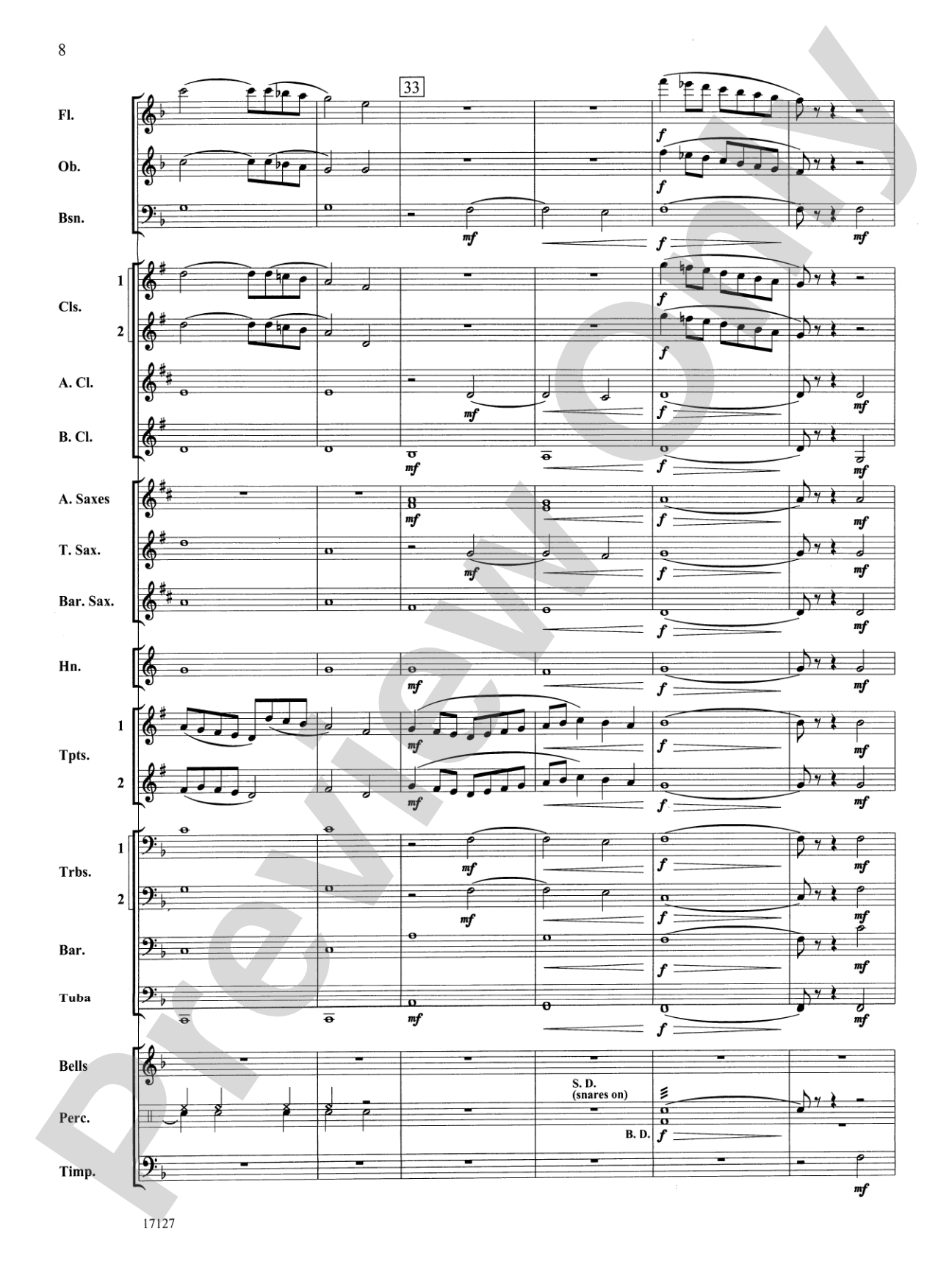 Earl of Oxford's March: Concert Band Conductor Score & Parts
