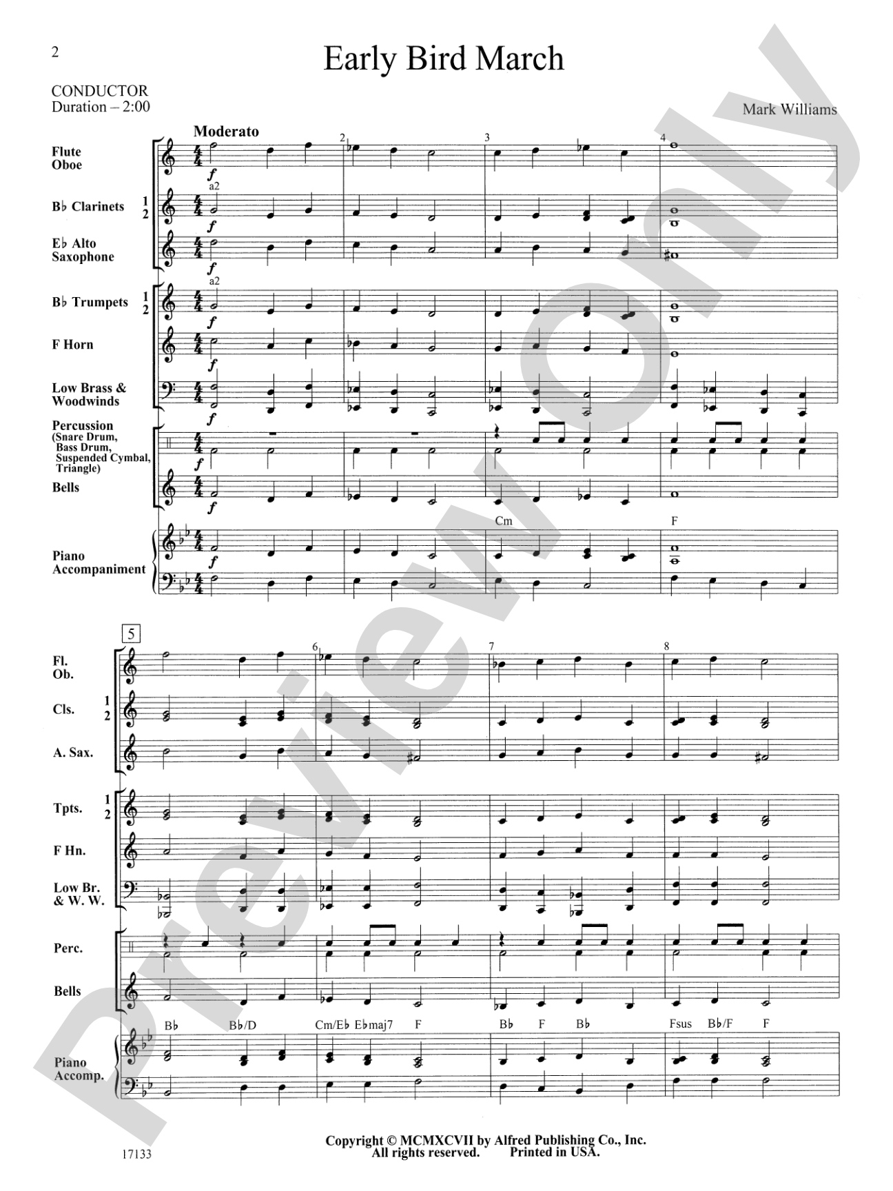 Early Bird March: Score