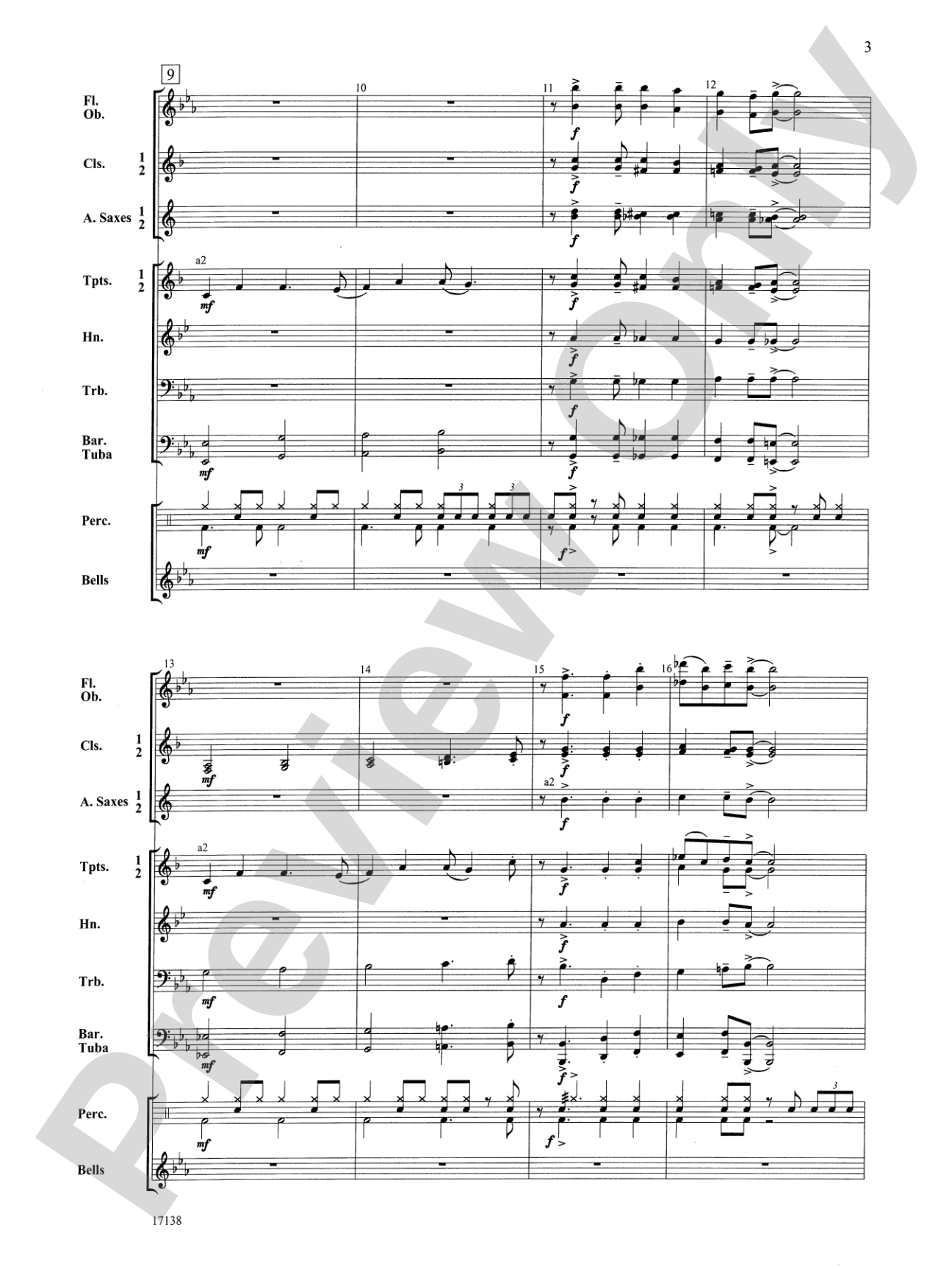Hark, the Herald Trumpets Swing: Concert Band Conductor Score & Parts