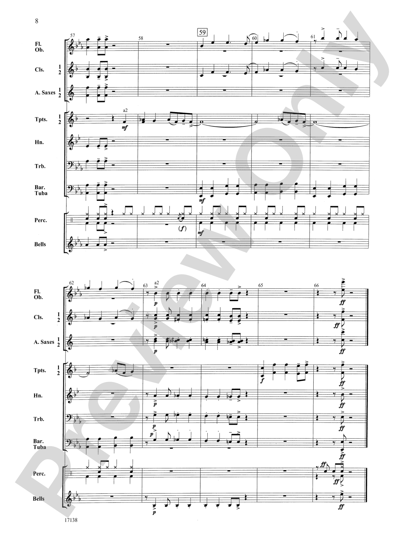 Hark, the Herald Trumpets Swing: Concert Band Conductor Score & Parts