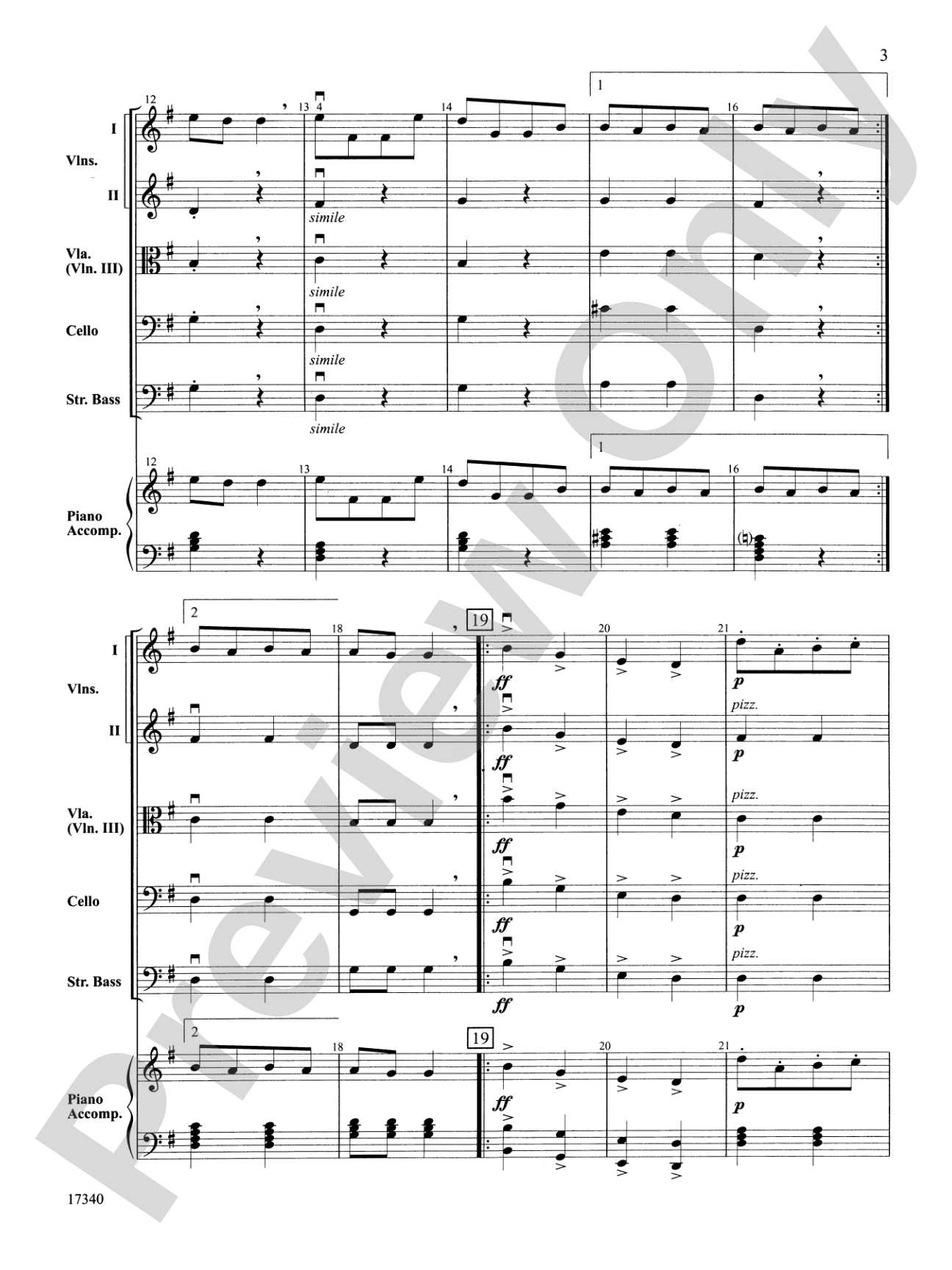 Can-Can: String Orchestra Conductor Score & Parts