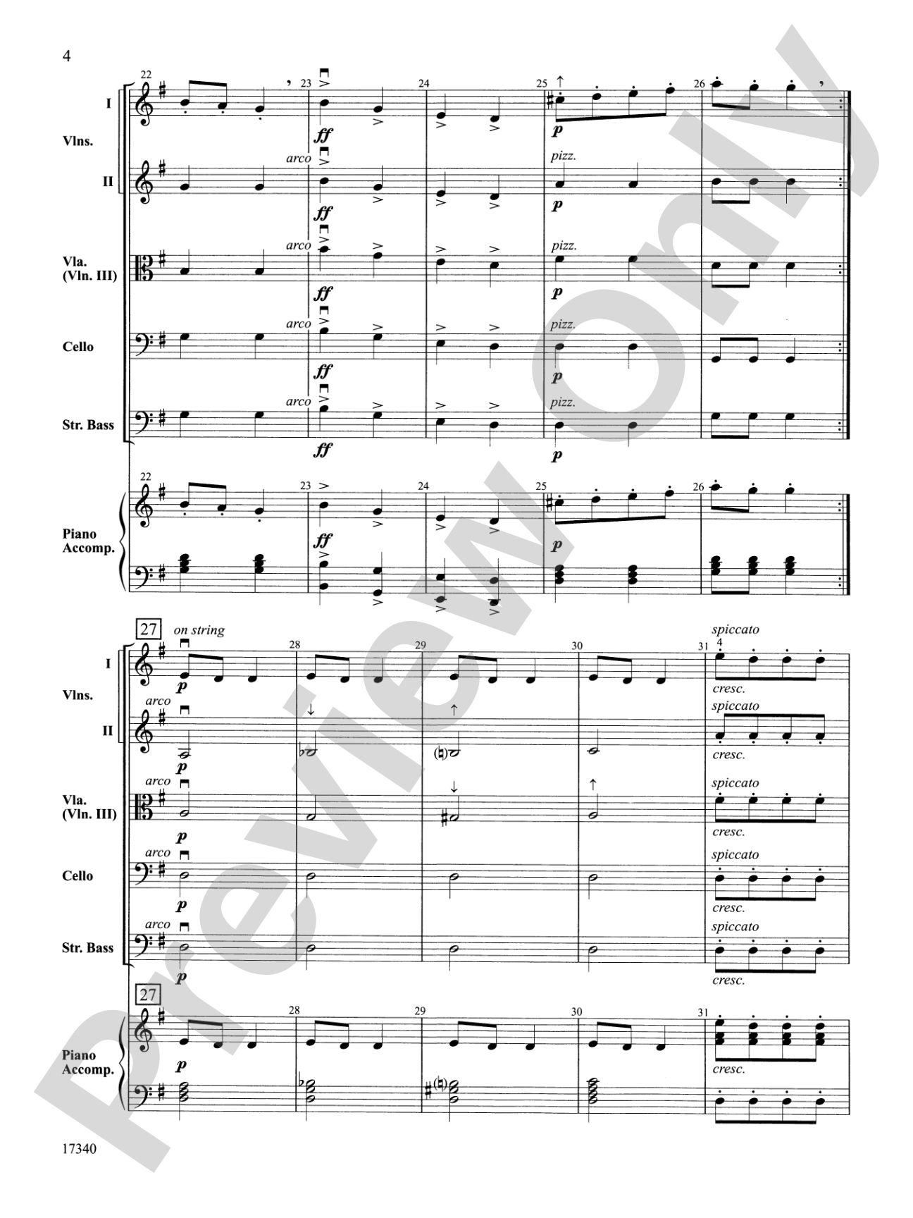 Can-Can: String Orchestra Conductor Score & Parts