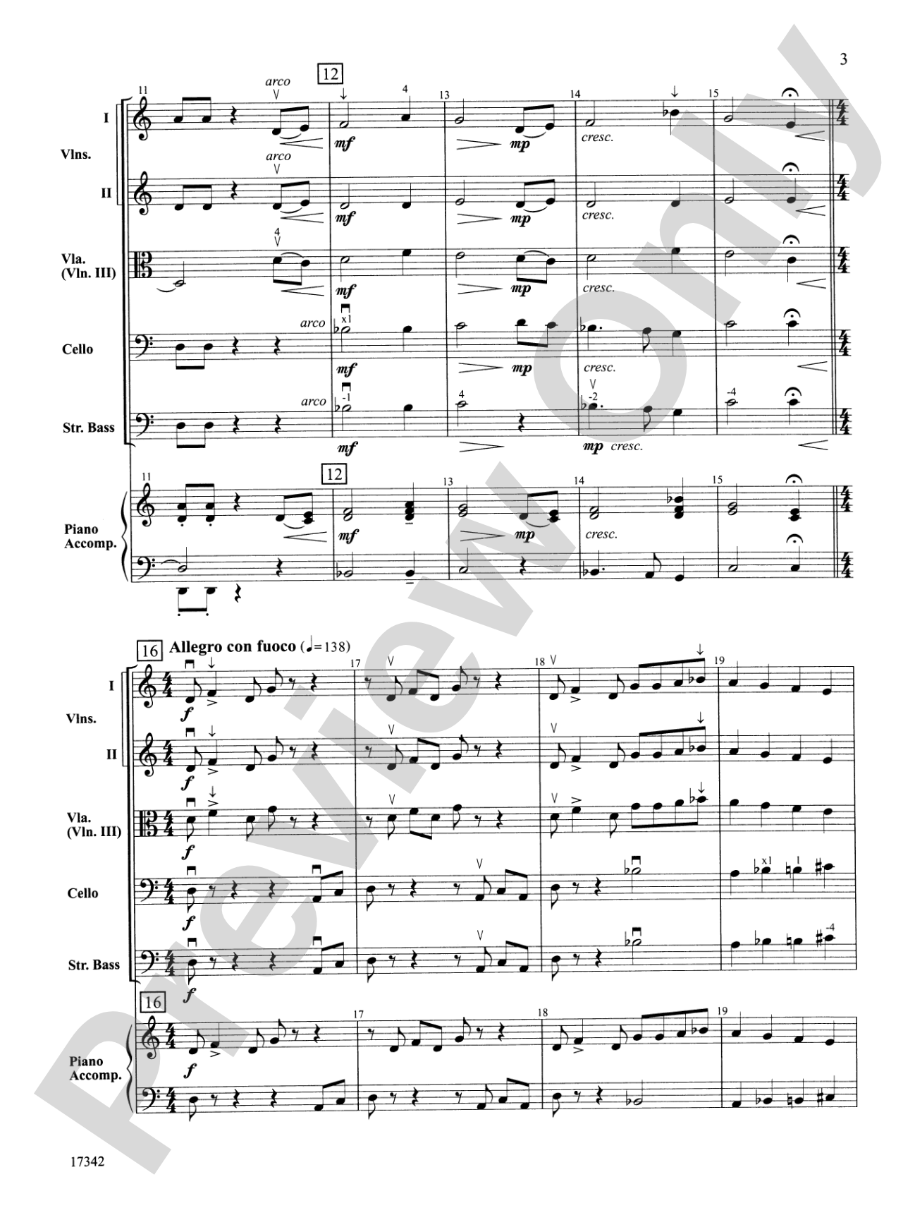 North Country Legend: String Orchestra Conductor Score & Parts