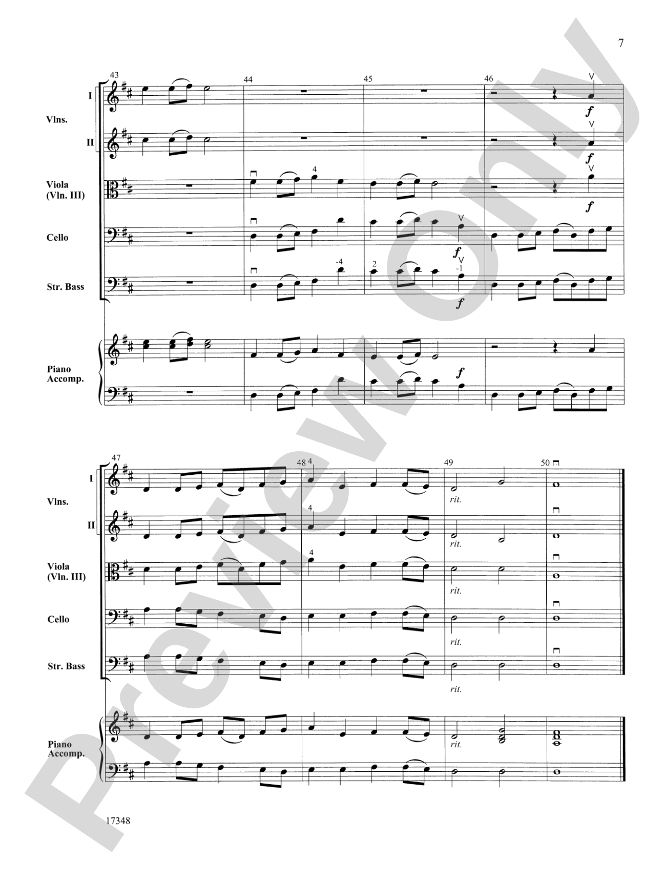 A Shaker Hymn: String Orchestra Conductor Score & Parts