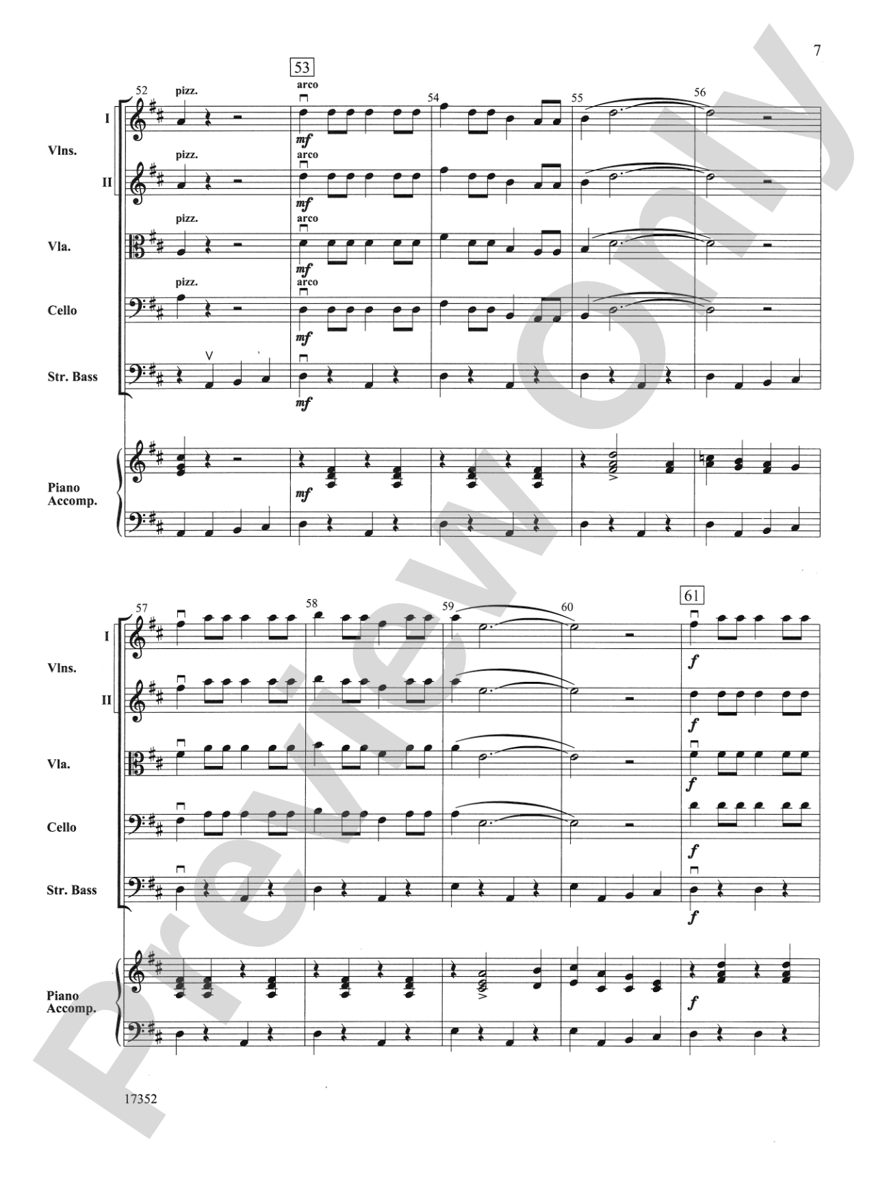 The Crawdad Song: String Orchestra Conductor Score & Parts