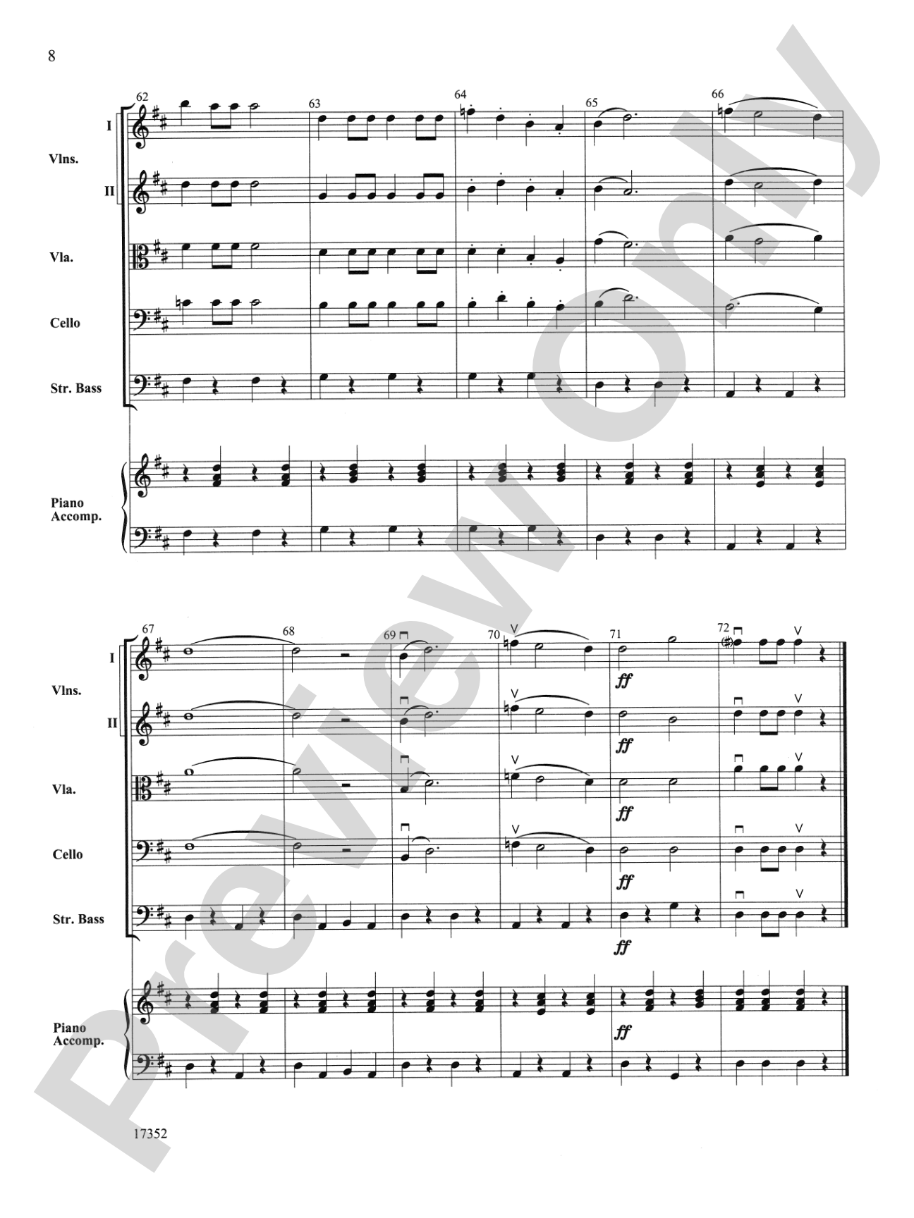 The Crawdad Song: String Orchestra Conductor Score & Parts