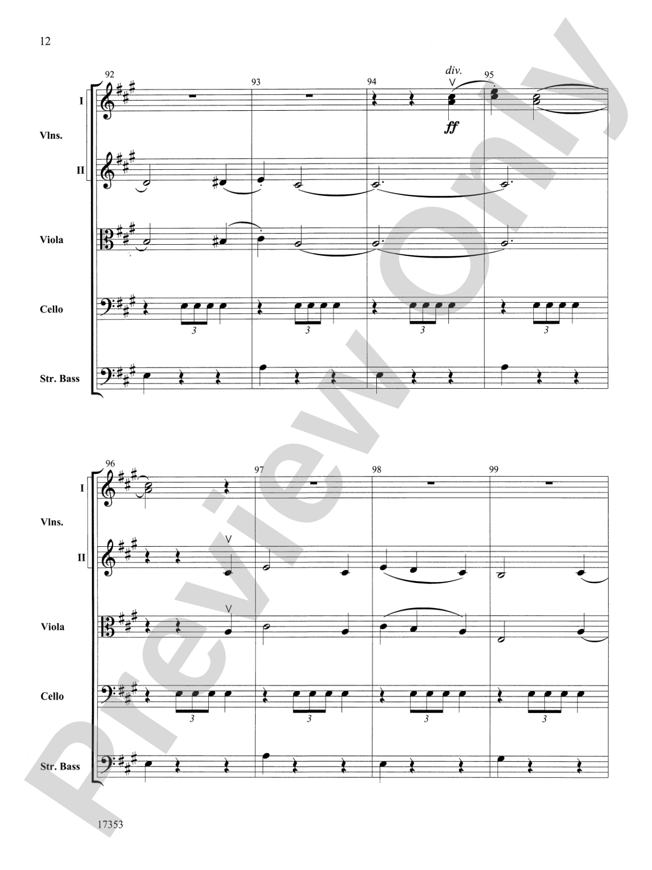 Capriccio Italien: String Orchestra Conductor Score & Parts
