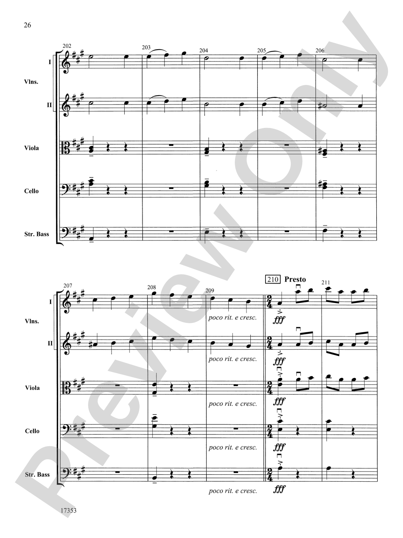 Capriccio Italien: String Orchestra Conductor Score & Parts