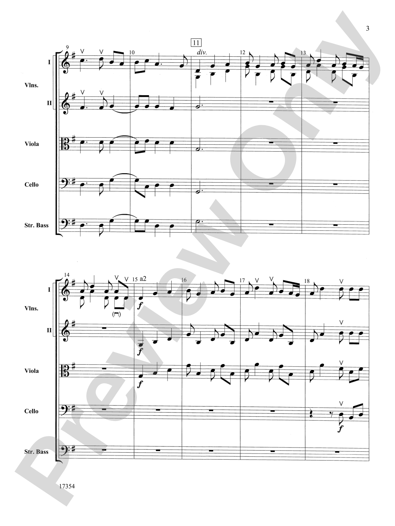 Hornpipe (from Water Music): String Orchestra Conductor Score & Parts