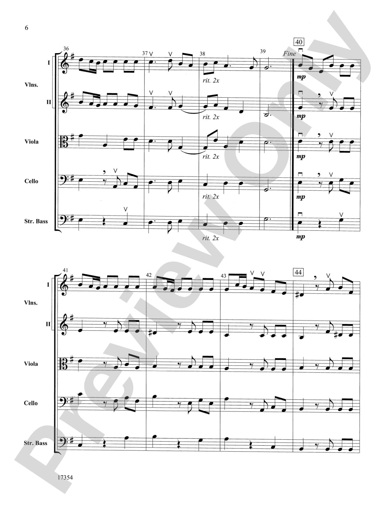Hornpipe (from Water Music): String Orchestra Conductor Score & Parts