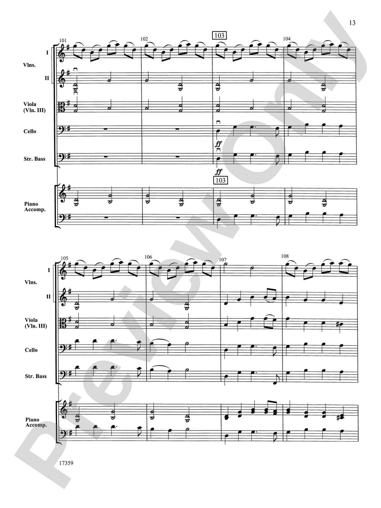 A Christmas Suite: String Orchestra Conductor Score & Parts