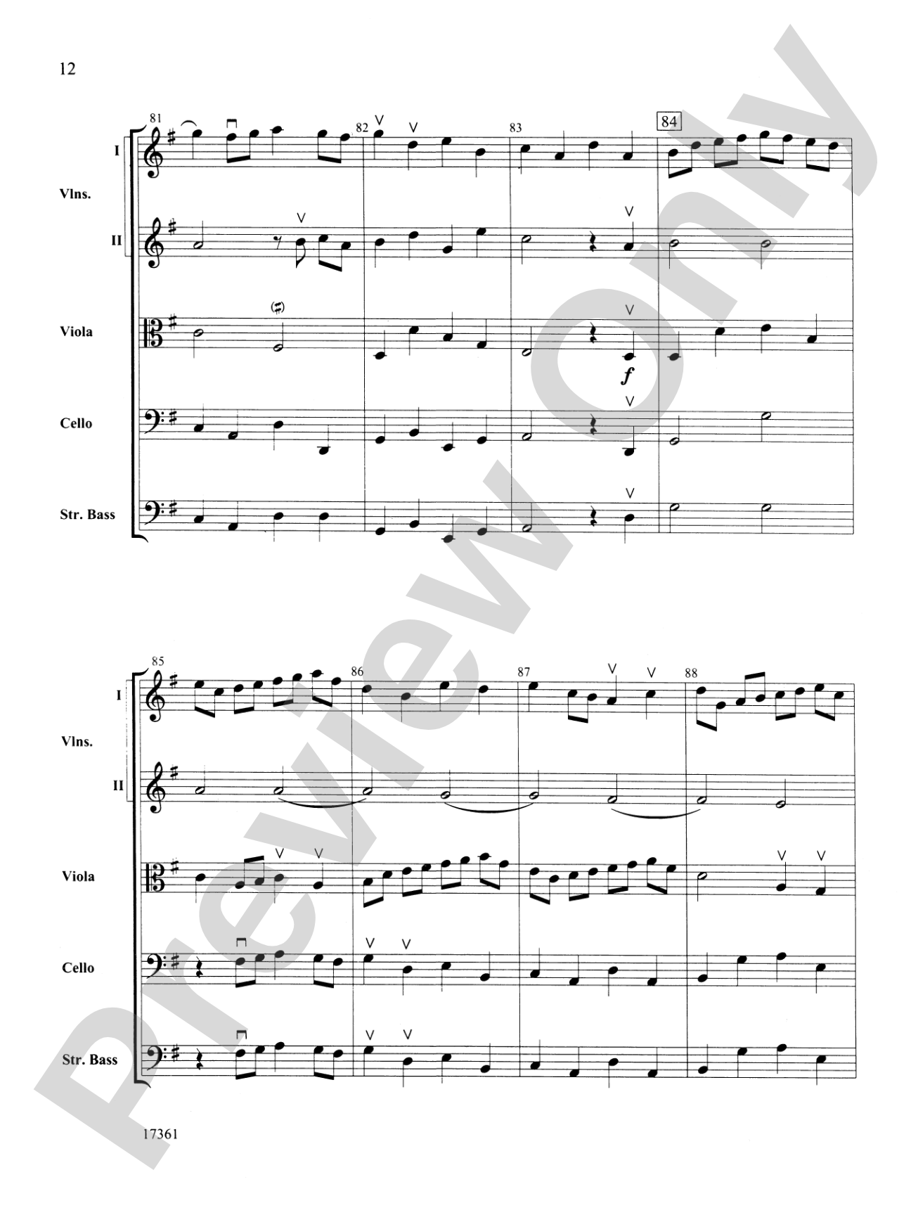 Brandenburg Concerto No. 4 (3rd Movement): String Orchestra Conductor Score & Parts