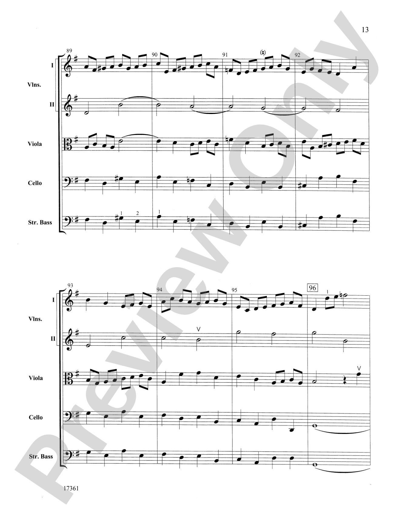 Brandenburg Concerto No. 4 (3rd Movement): String Orchestra Conductor Score & Parts