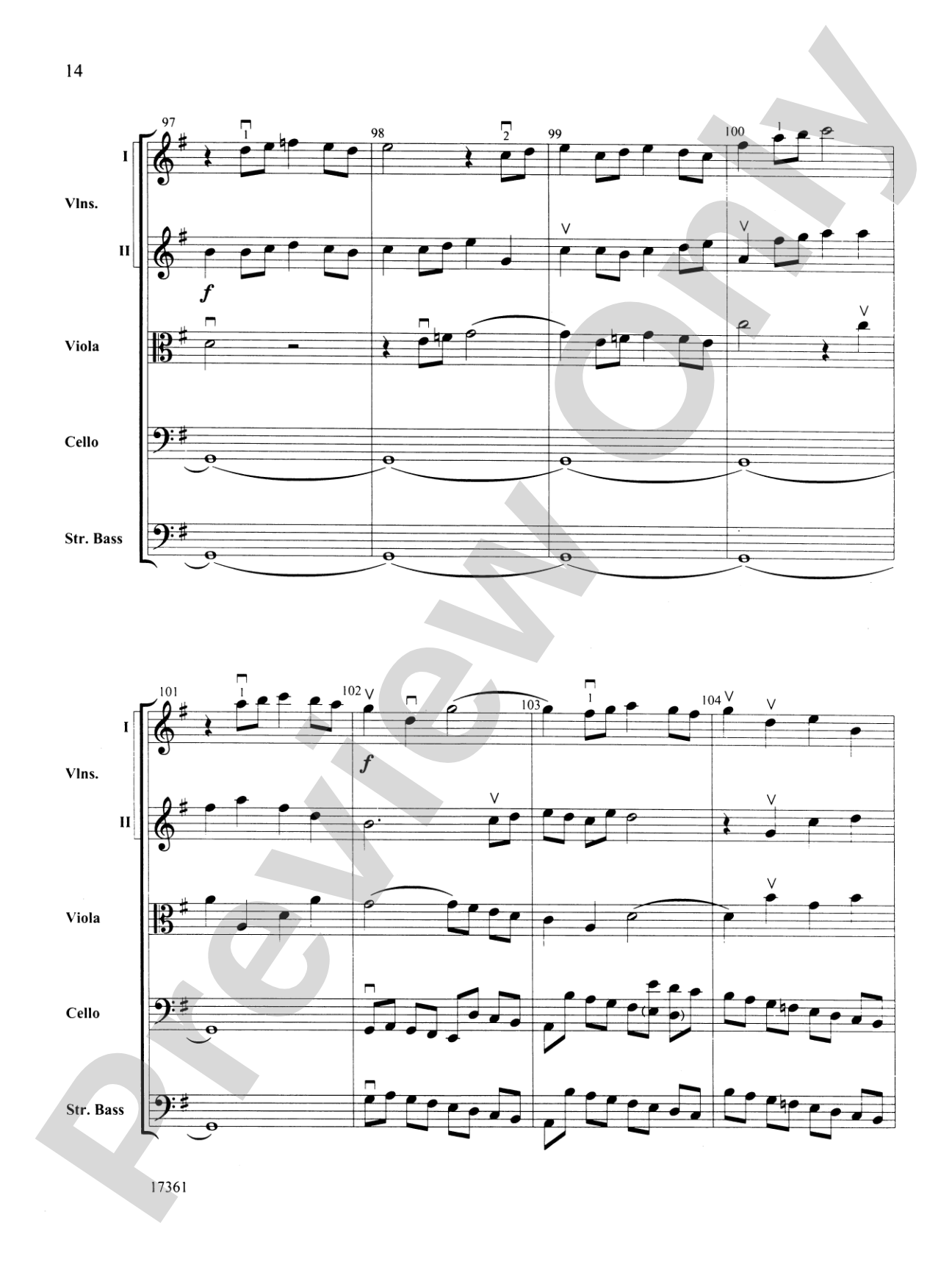 Brandenburg Concerto No. 4 (3rd Movement): String Orchestra Conductor Score & Parts
