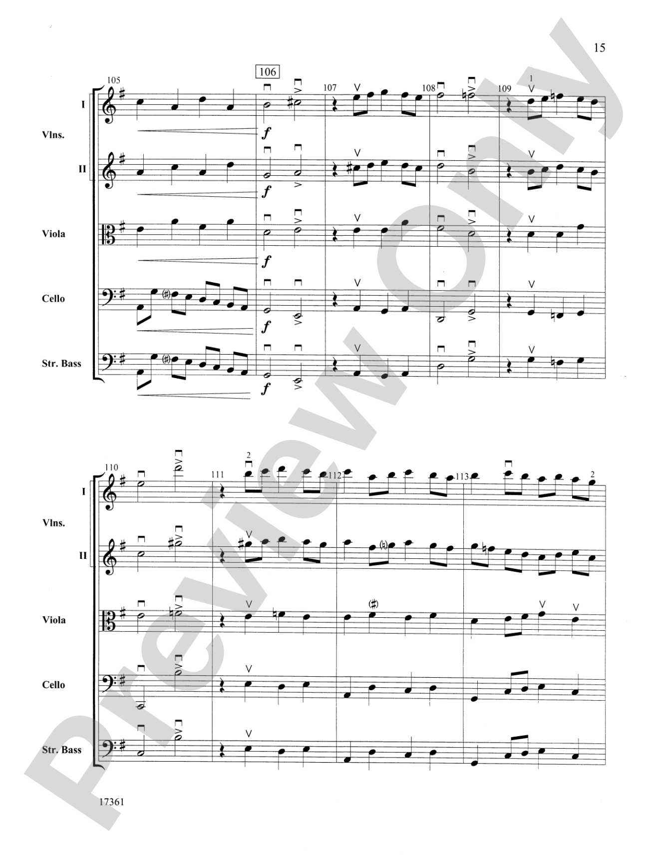 Brandenburg Concerto No. 4 (3rd Movement): String Orchestra Conductor Score & Parts