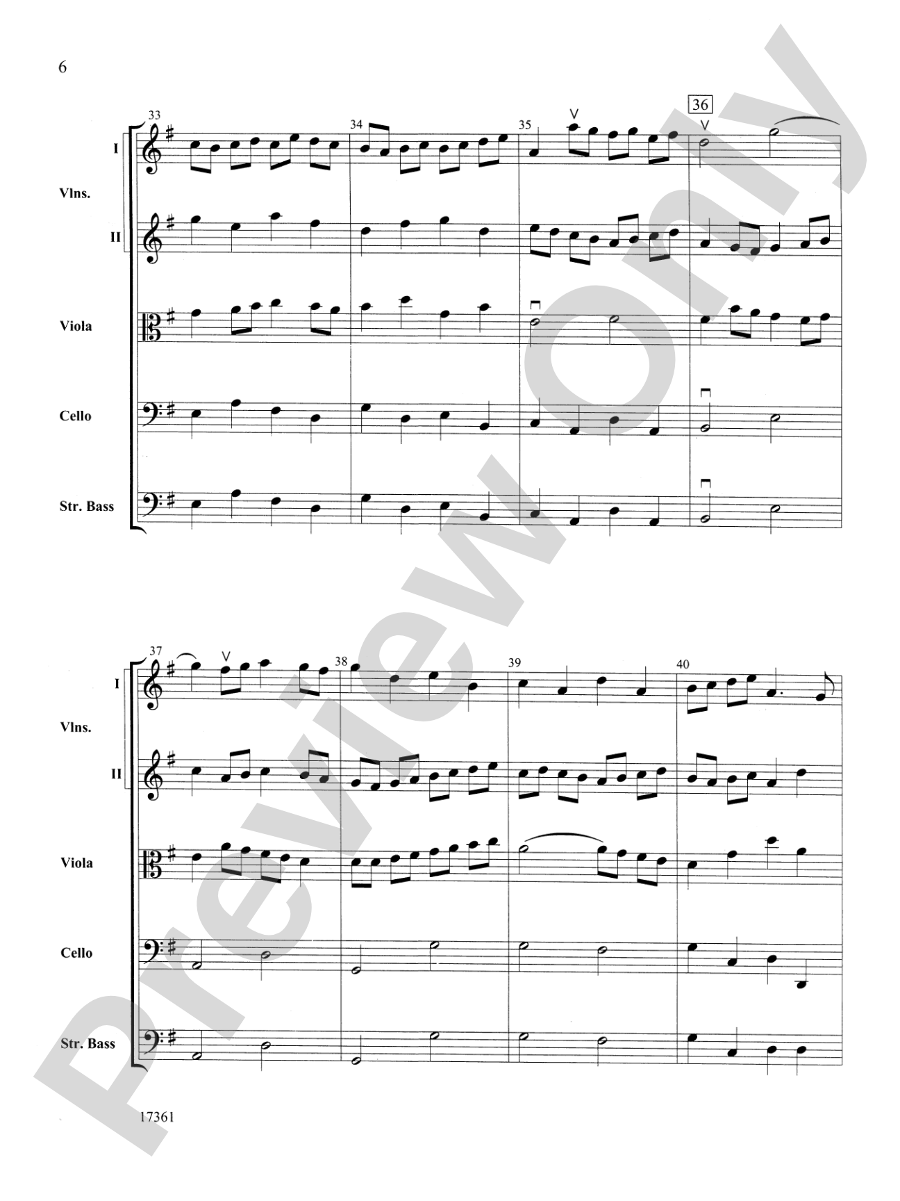 Brandenburg Concerto No. 4 (3rd Movement): String Orchestra Conductor Score & Parts