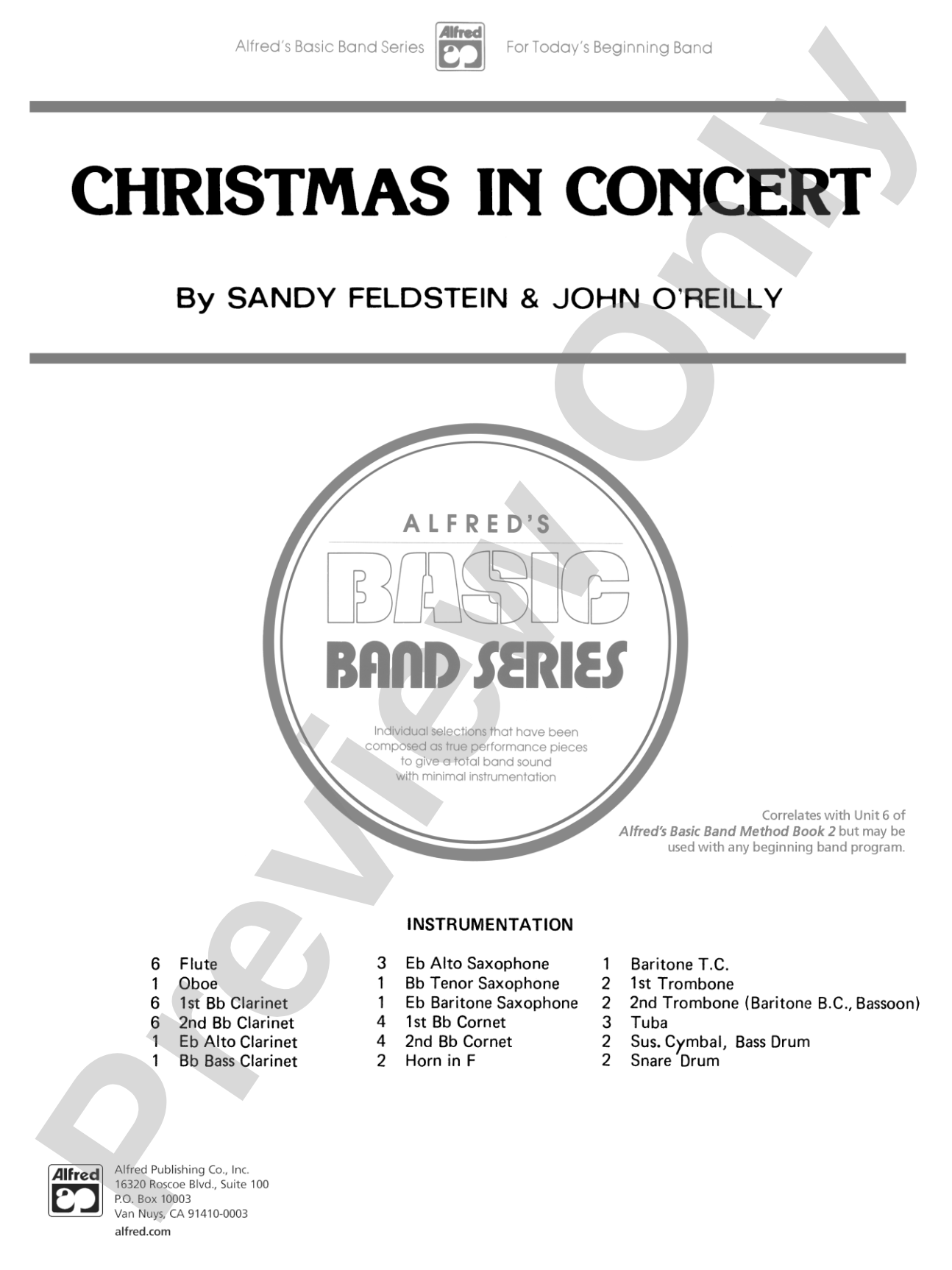 Christmas in Concert: Concert Band Conductor Score & Parts