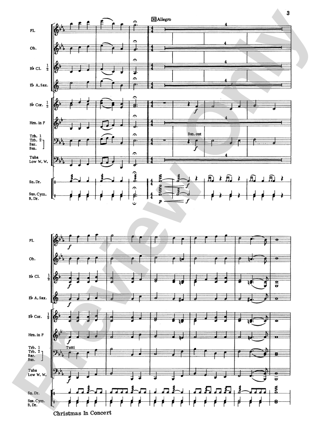 Christmas in Concert: Concert Band Conductor Score & Parts