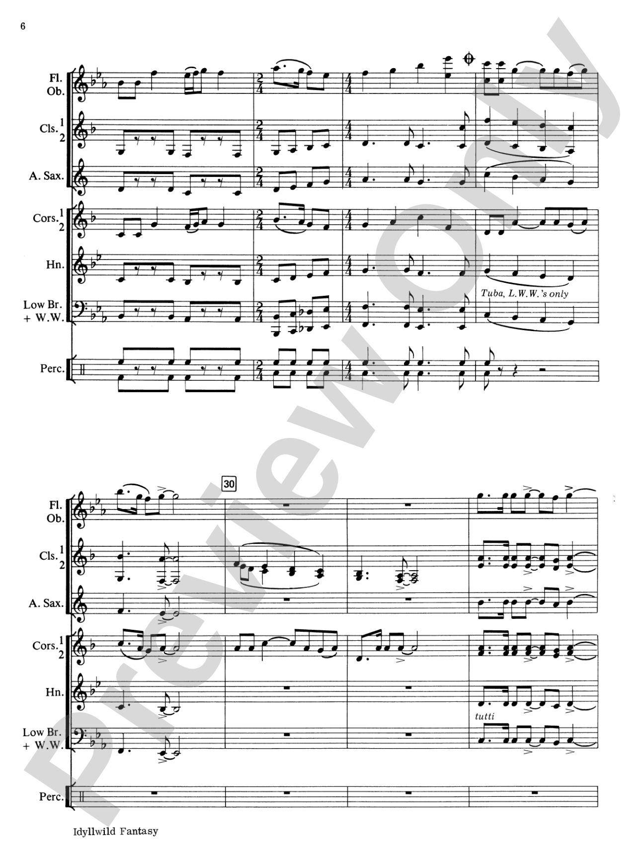Idyllwild Fantasy: Concert Band Conductor Score & Parts