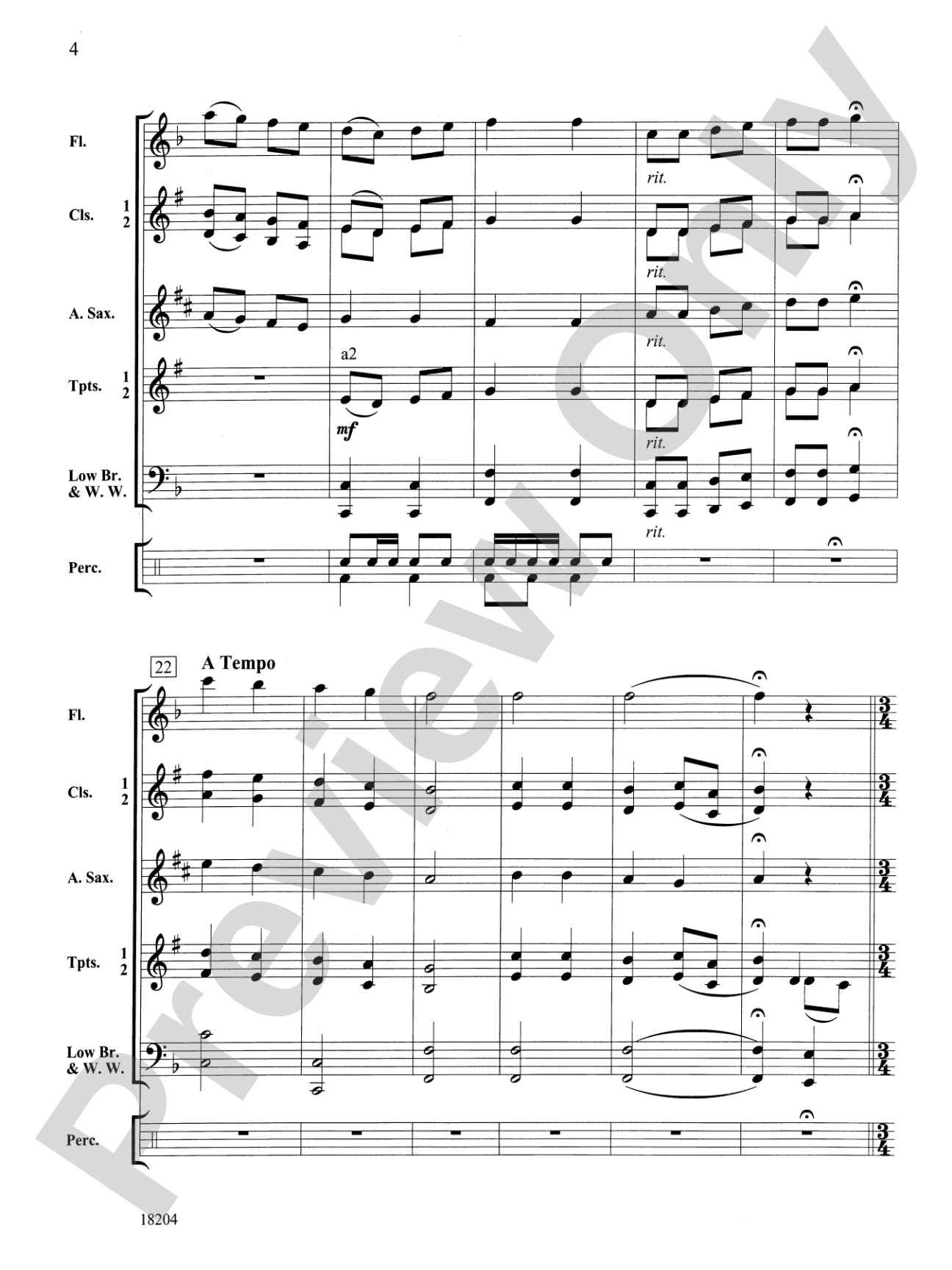 Carols in Concert: Concert Band Conductor Score & Parts