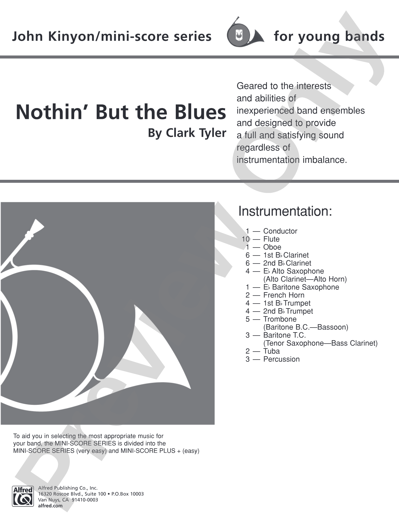 Nothin' but the Blues: Concert Band Conductor Score & Parts