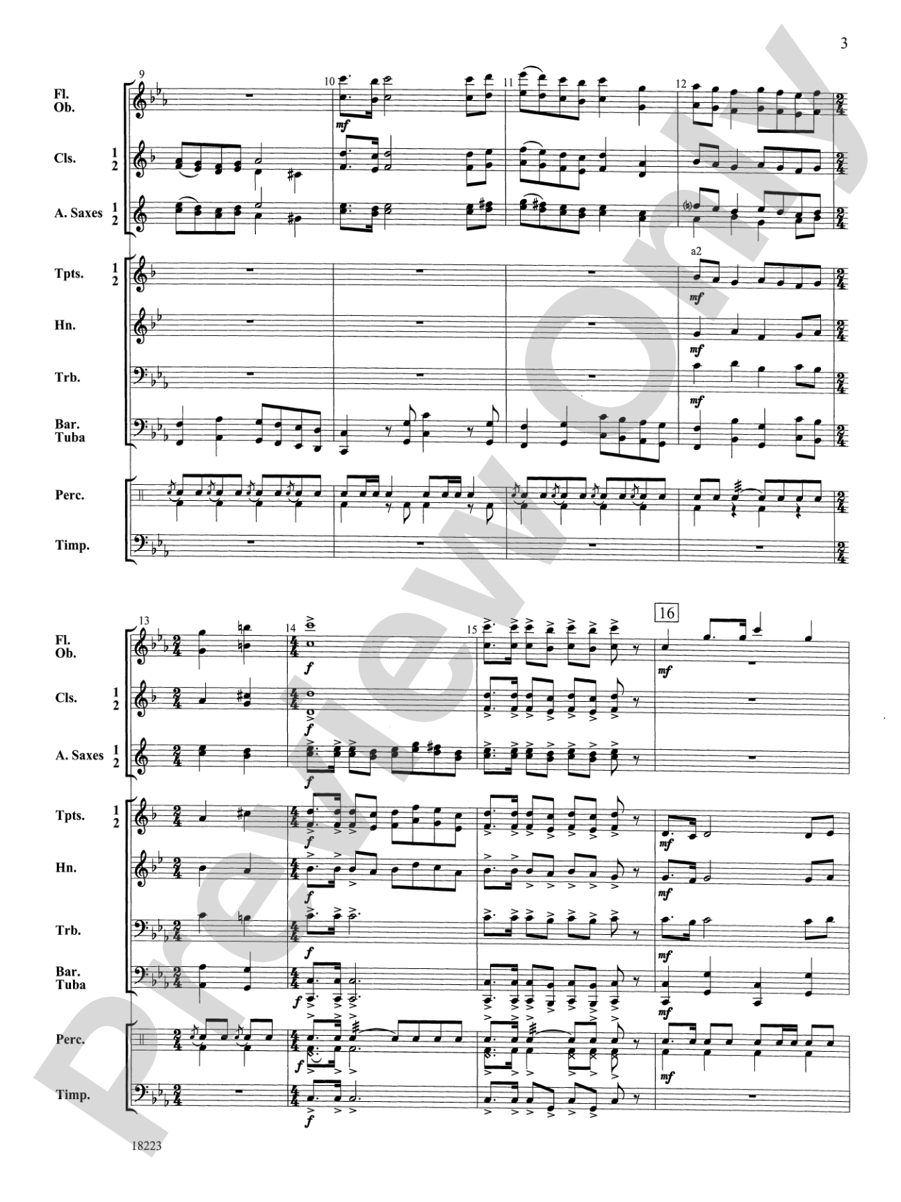 March to Castle Rock: Concert Band Conductor Score & Parts