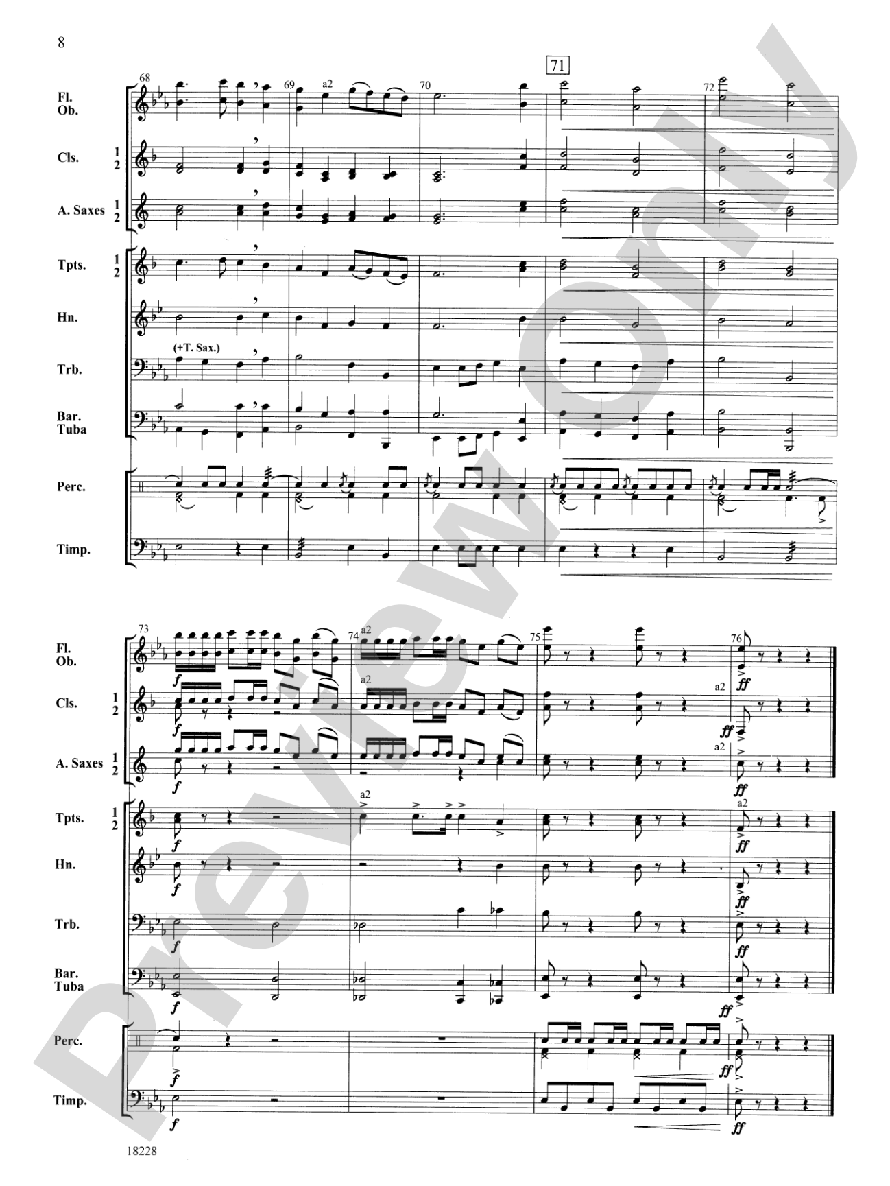 Australian Folk Fantasy: Concert Band Conductor Score & Parts
