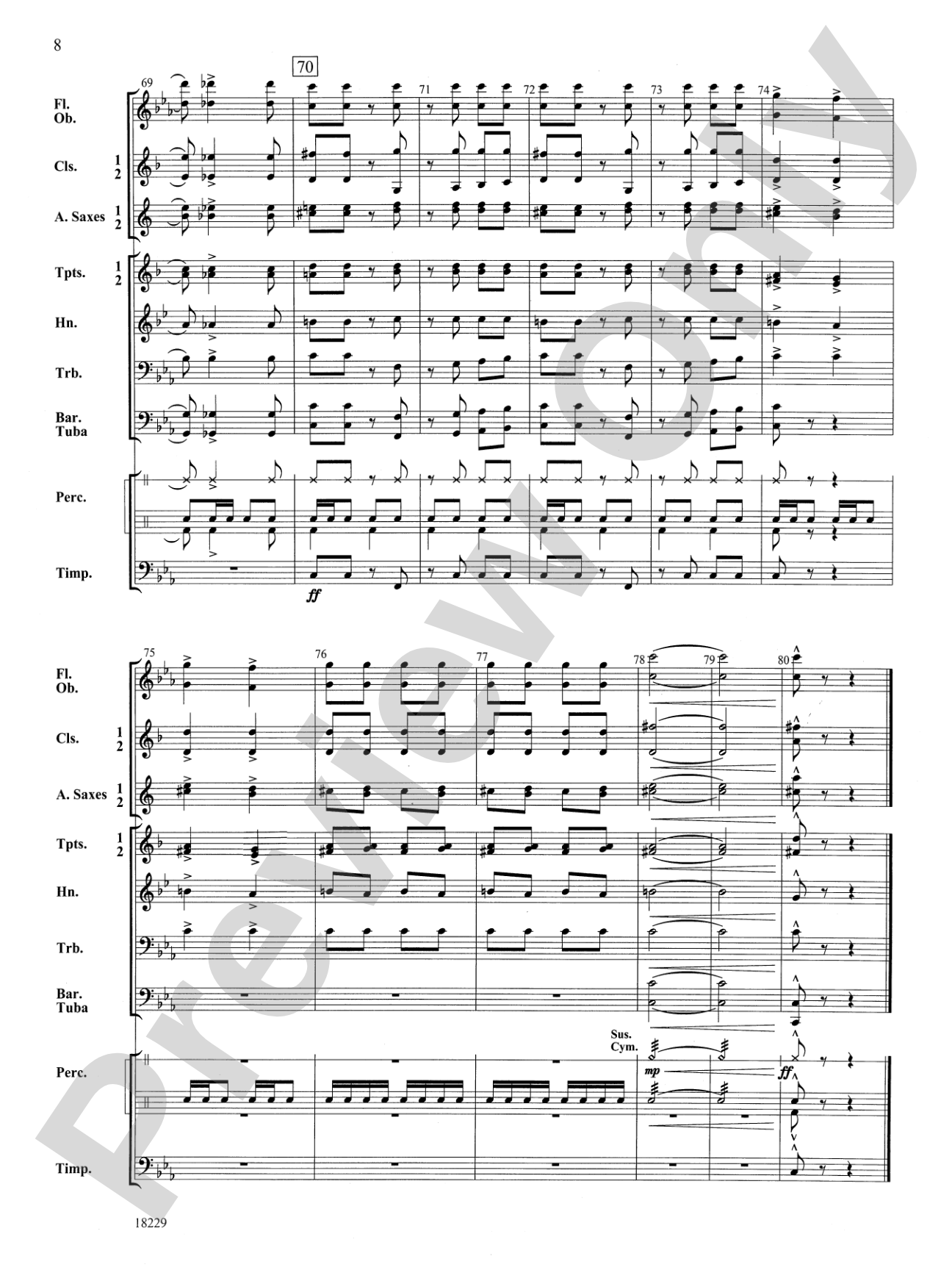 Russian Sailor's Dance (from "The Red Poppy"): Concert Band Conductor Score & Parts