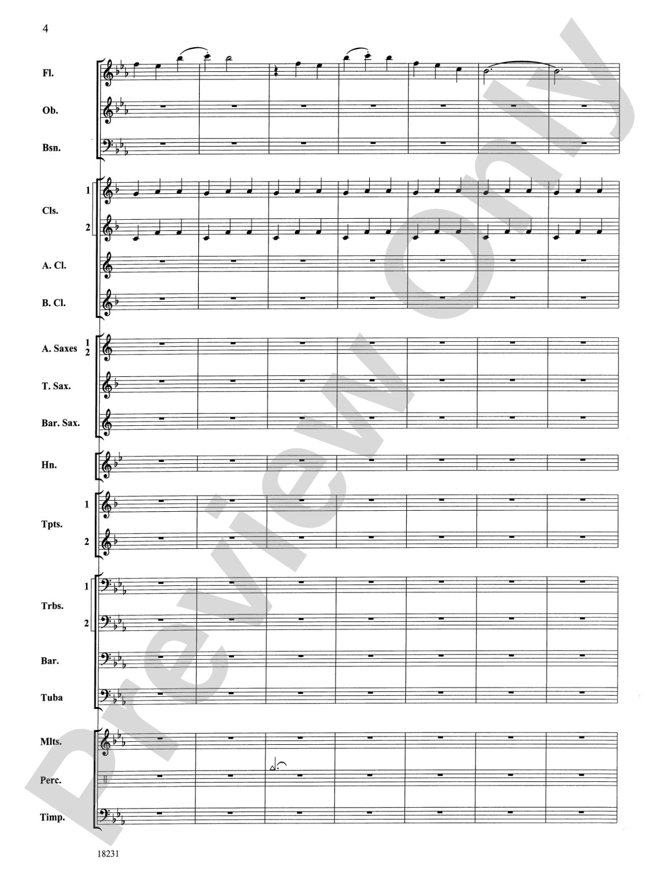 In a French Garden: Concert Band Conductor Score & Parts