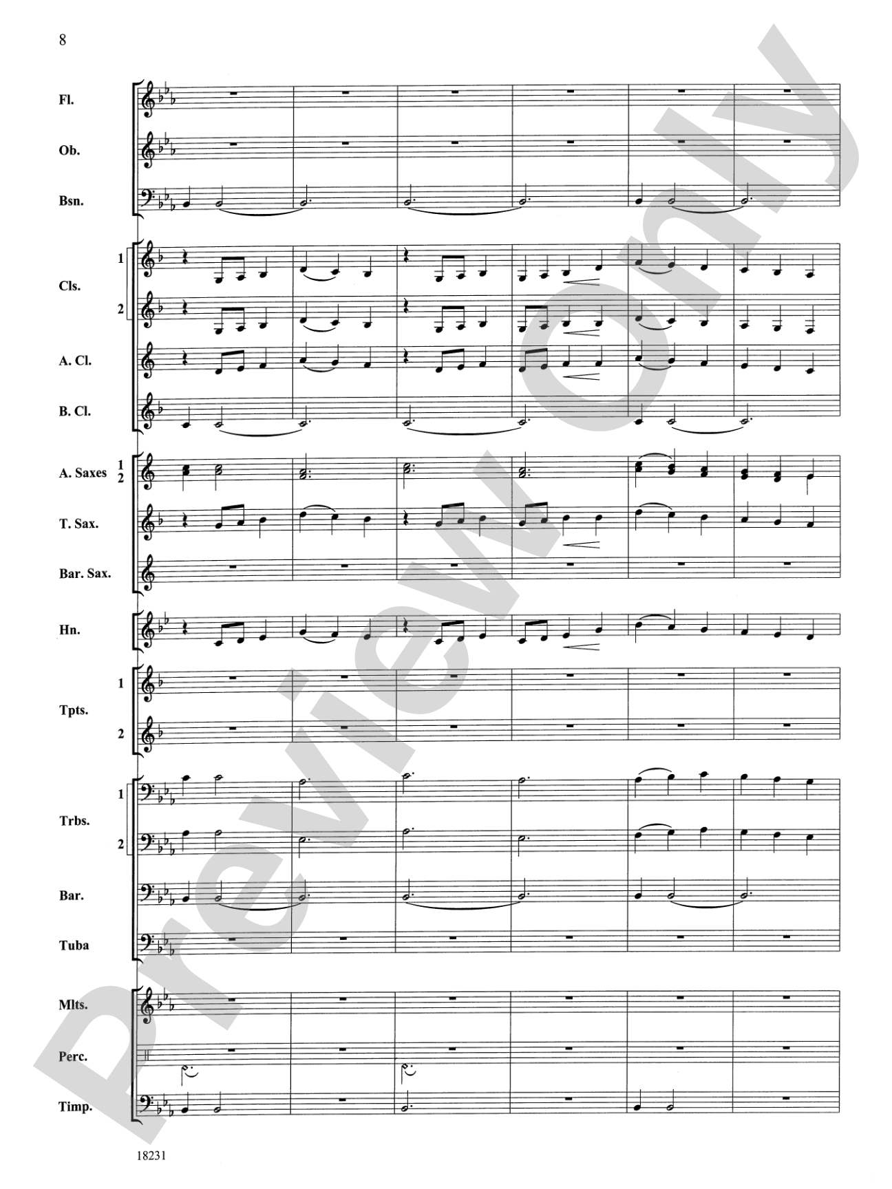 In a French Garden: Concert Band Conductor Score & Parts