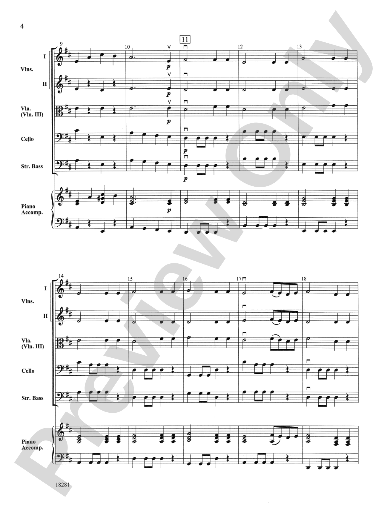 Hunters' Chorus from Der Freischutz: String Orchestra Conductor Score & Parts