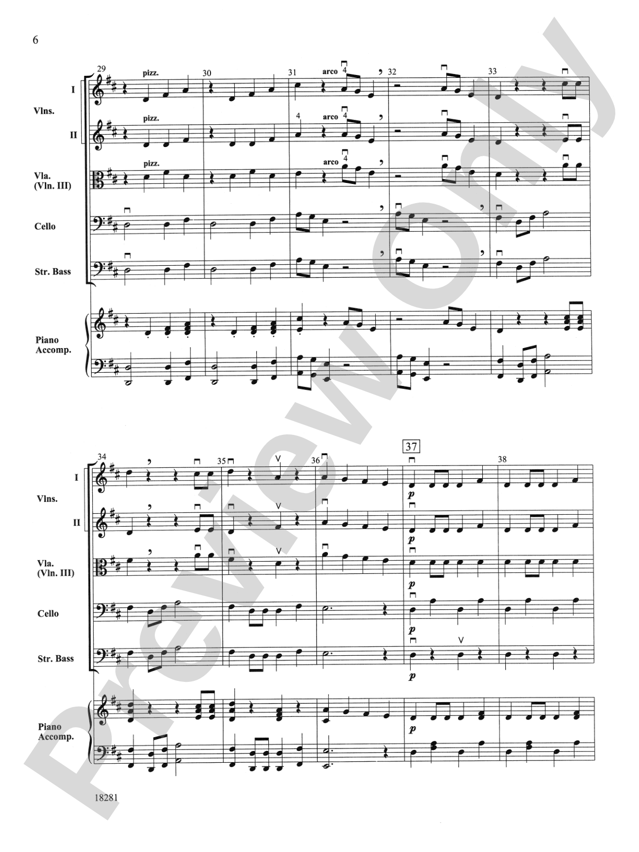 Hunters' Chorus from Der Freischutz: String Orchestra Conductor Score & Parts