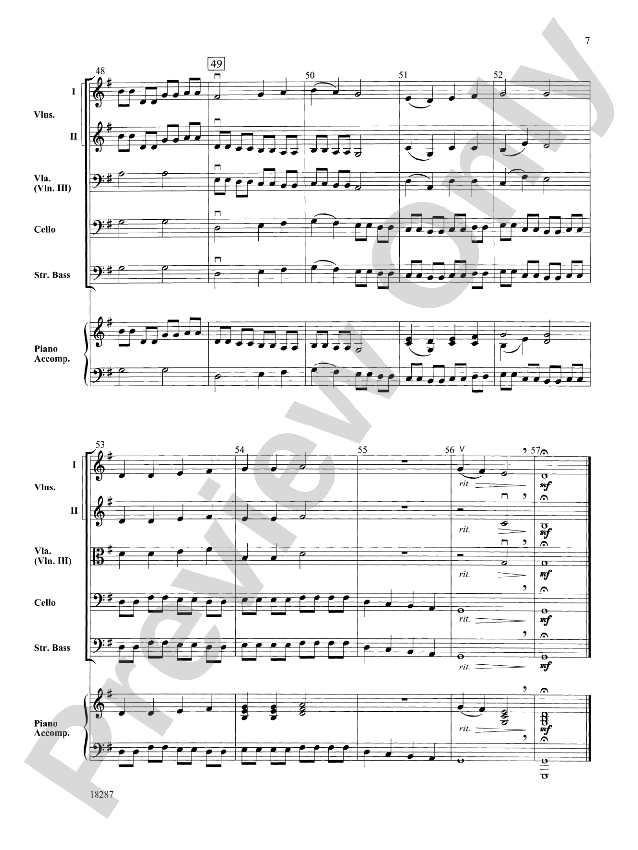 A Perpetual Motion Christmas: String Orchestra Conductor Score & Parts