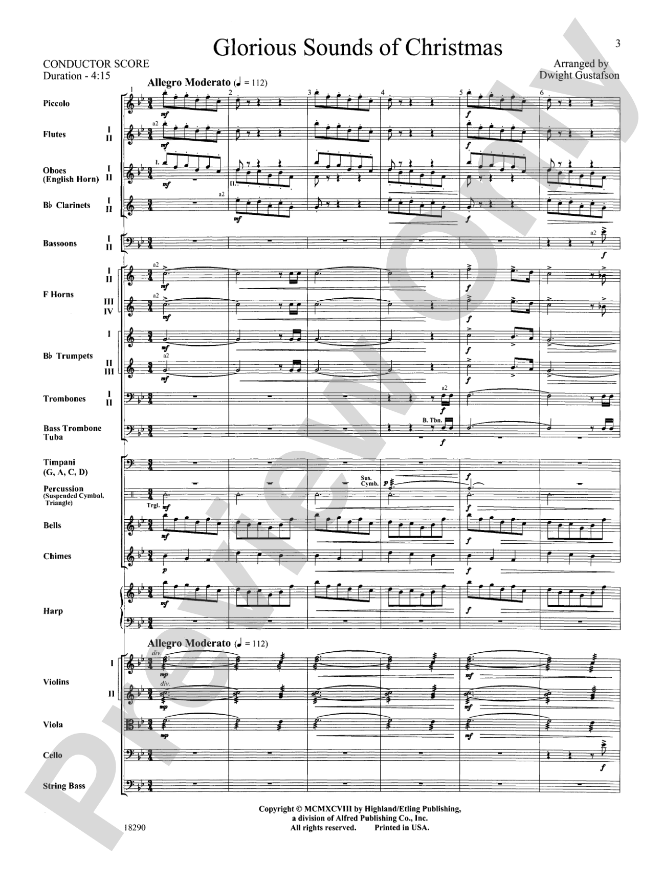 Glorious Sounds of Christmas: Score