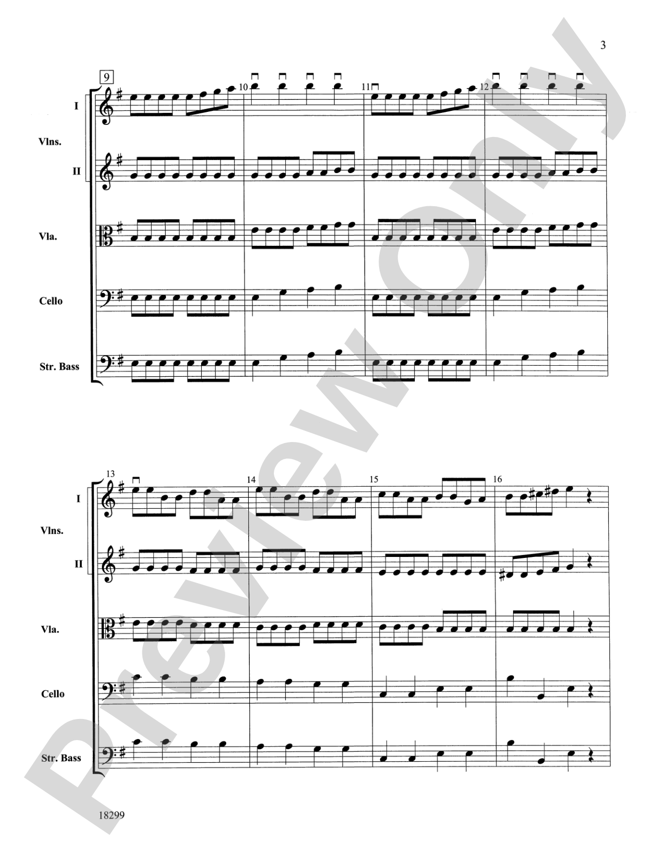 Three Scenes from a Green Valley: String Orchestra Conductor Score & Parts