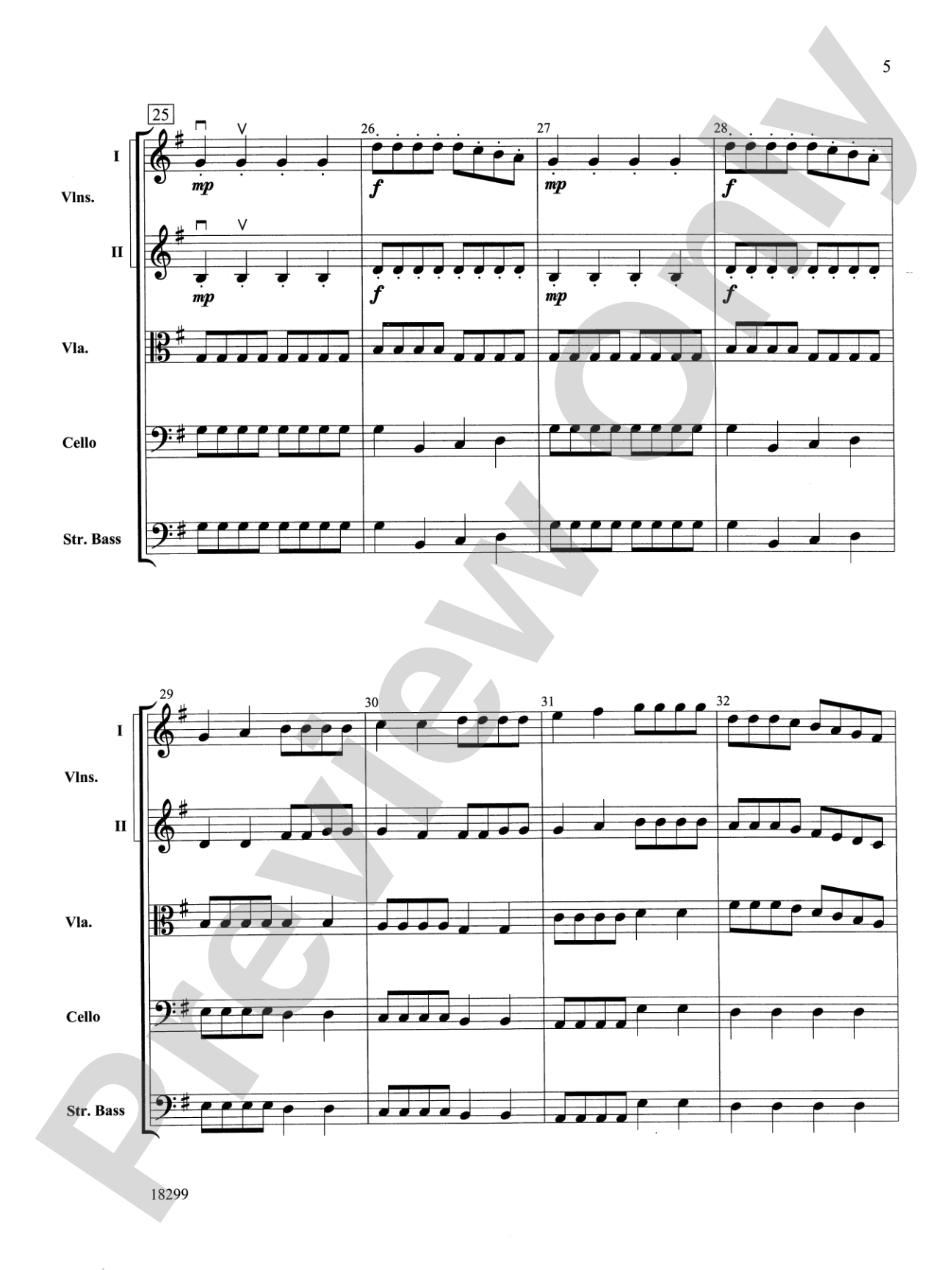 Three Scenes from a Green Valley: String Orchestra Conductor Score & Parts