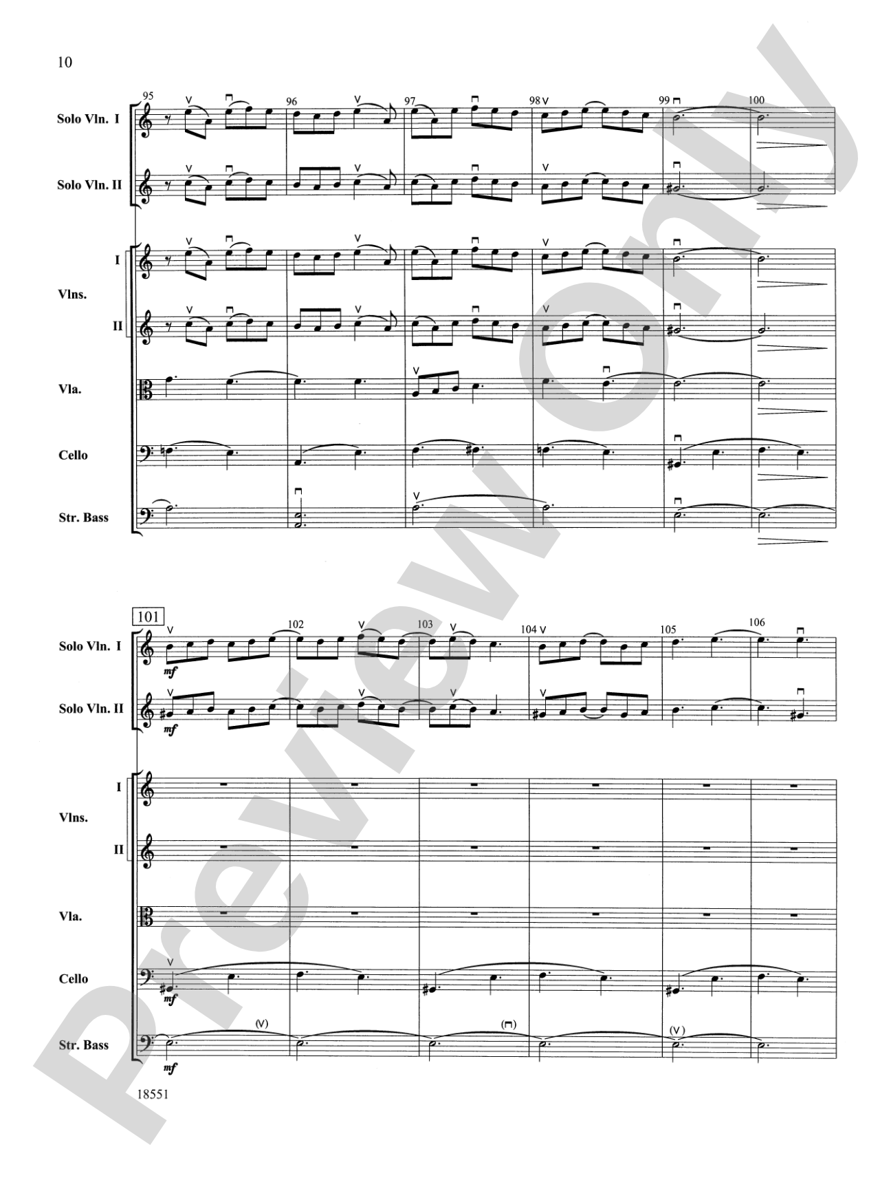 Bailes para Orquesta (For Two Solo Violins and String Orchestra): String Orchestra Conductor Score & Parts