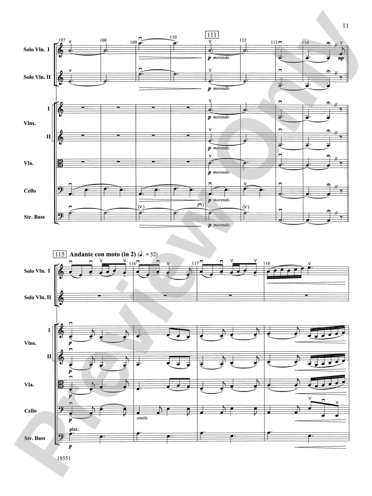 Bailes para Orquesta (For Two Solo Violins and String Orchestra): String Orchestra Conductor Score & Parts