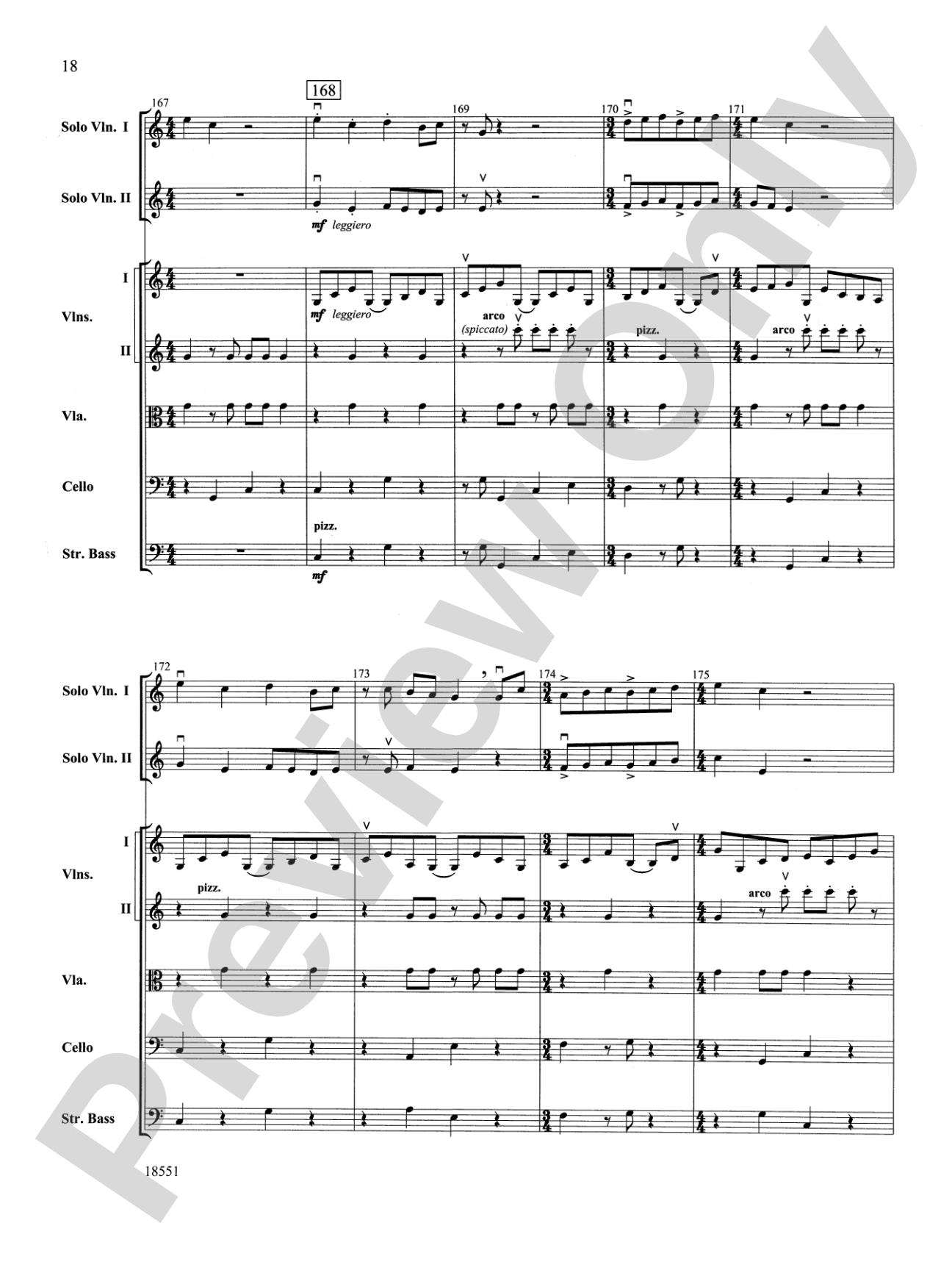 Bailes para Orquesta (For Two Solo Violins and String Orchestra): String Orchestra Conductor Score & Parts