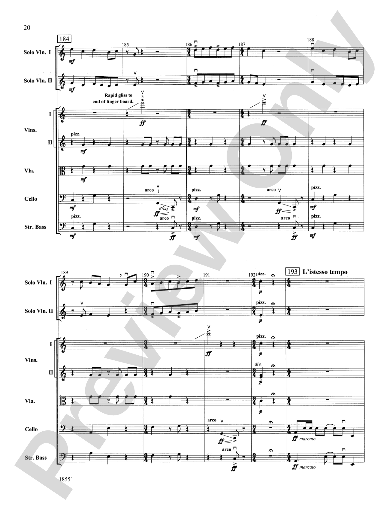 Bailes para Orquesta (For Two Solo Violins and String Orchestra): String Orchestra Conductor Score & Parts